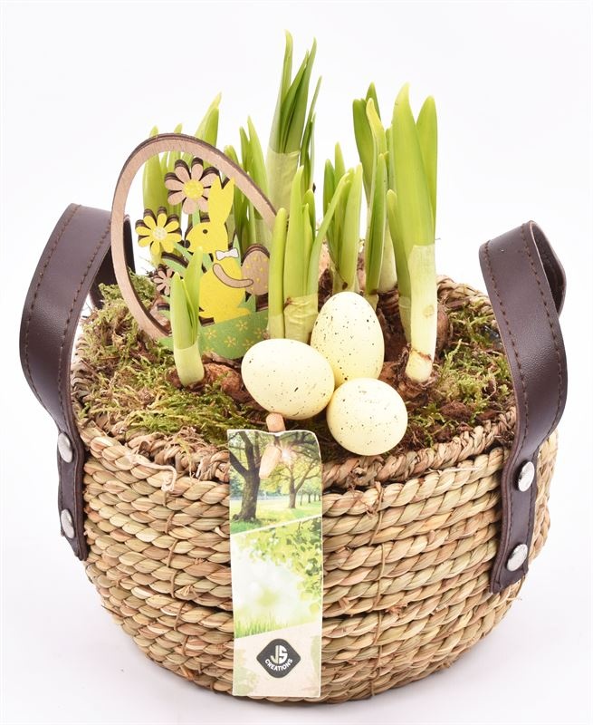 Touwmand met leer handv.16-18cm, D 16