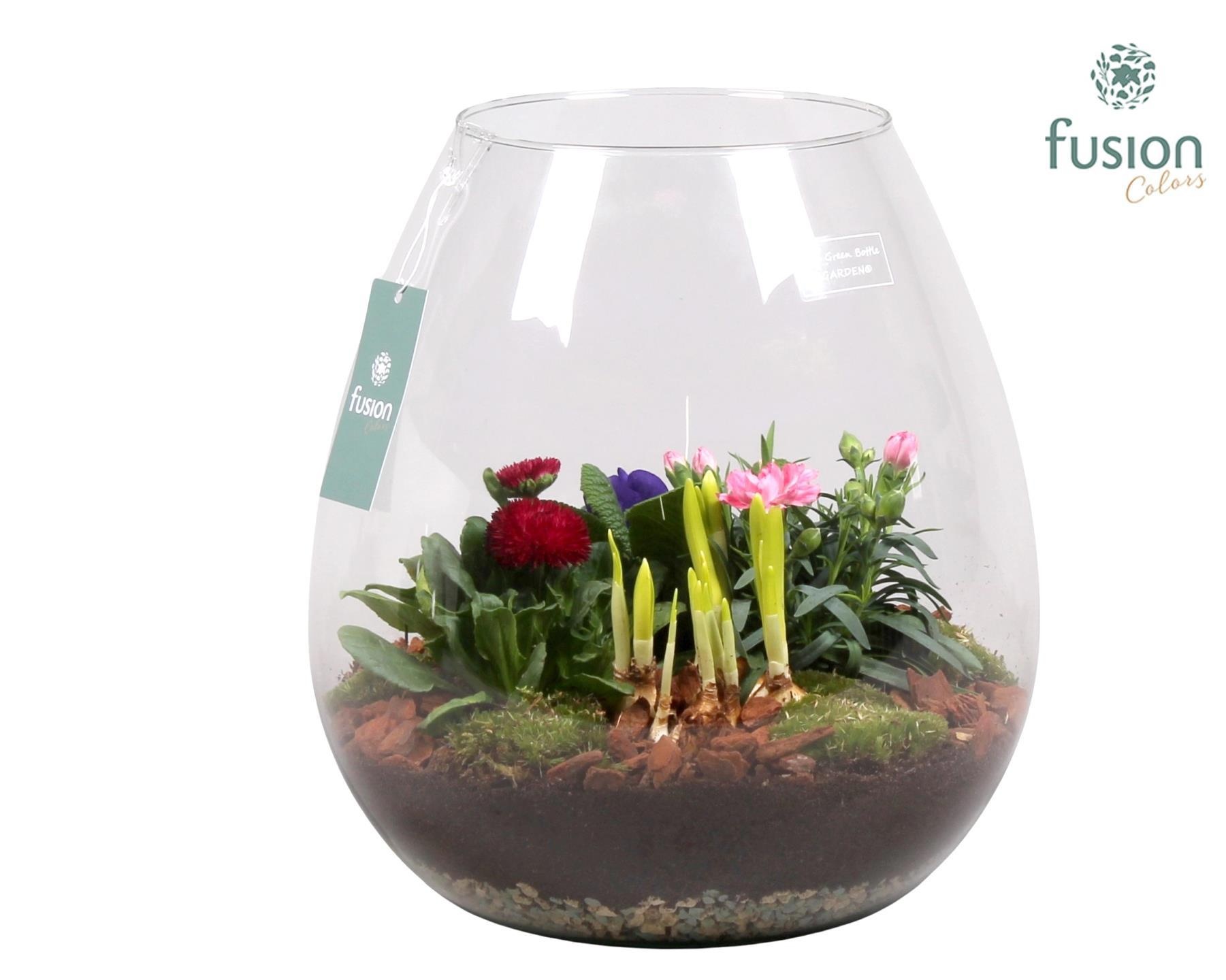 Green Bottle Abby XLarge Voorjaar met Arrangement, D 29