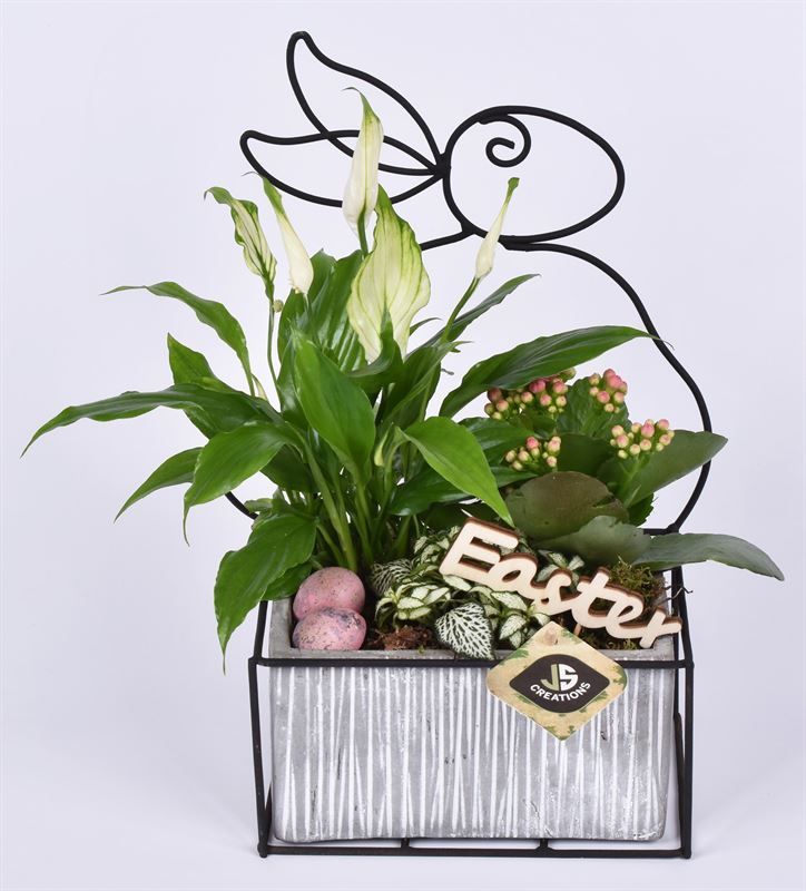 Metaal paas haas18x13cm, D 18