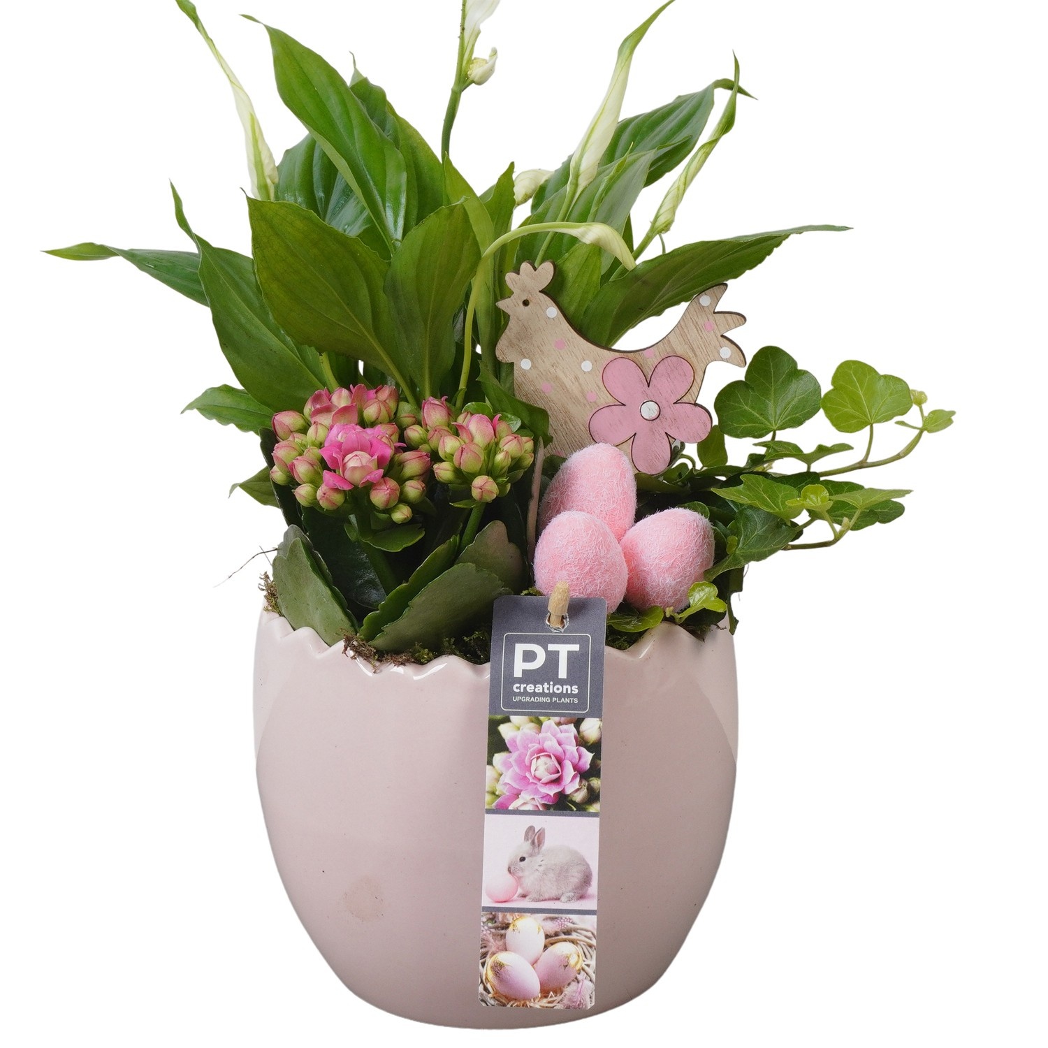 PTPB6495 Arrangement Easter in keramiek ei, D 14