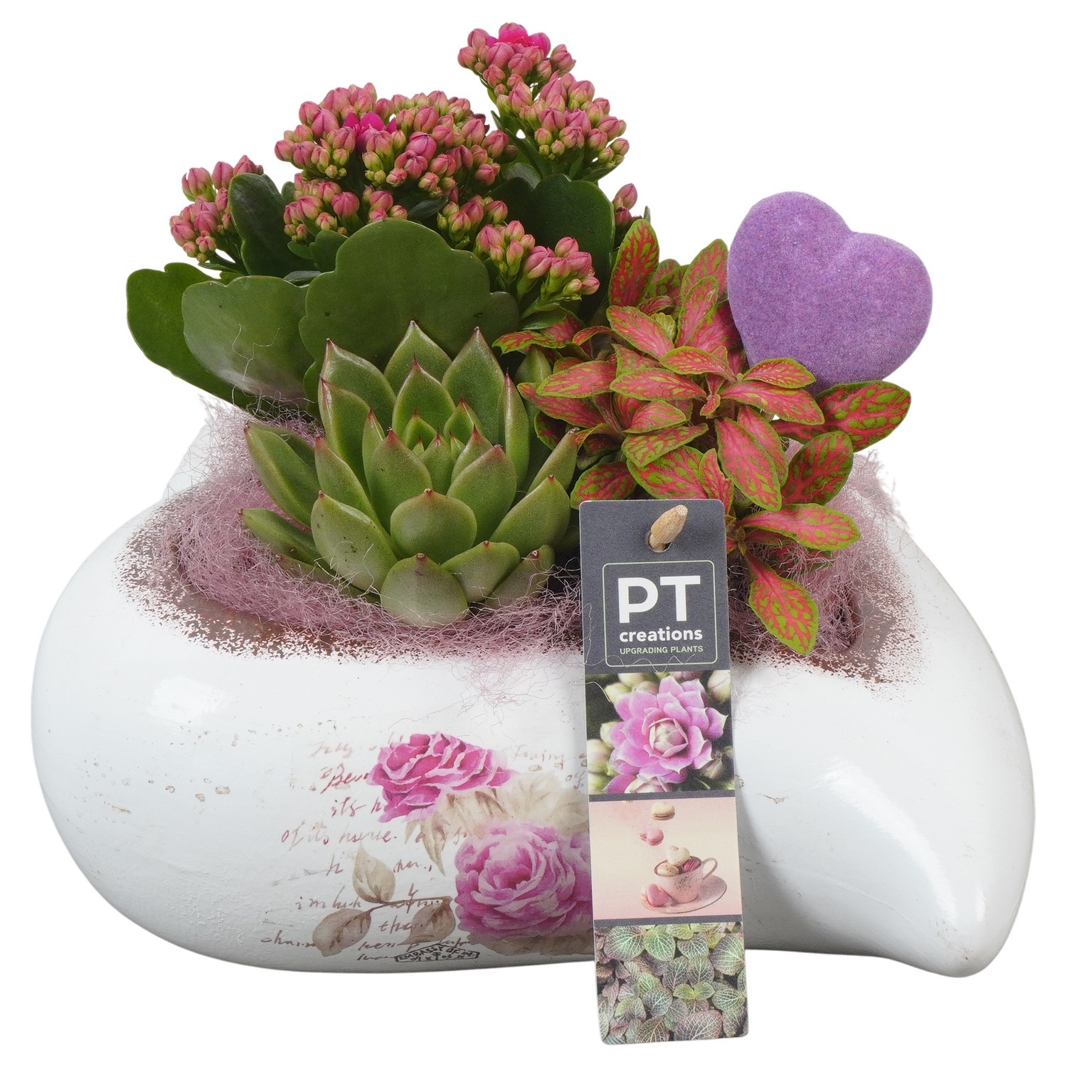 PTVMB2274 Arrangement Valentines-Mothersday in keramiek hart, D 21