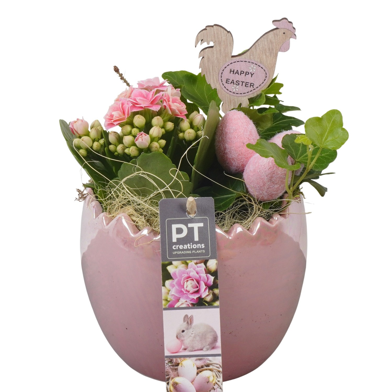 PTPB6482 Arrangement Easter in keramiek ei, D 13