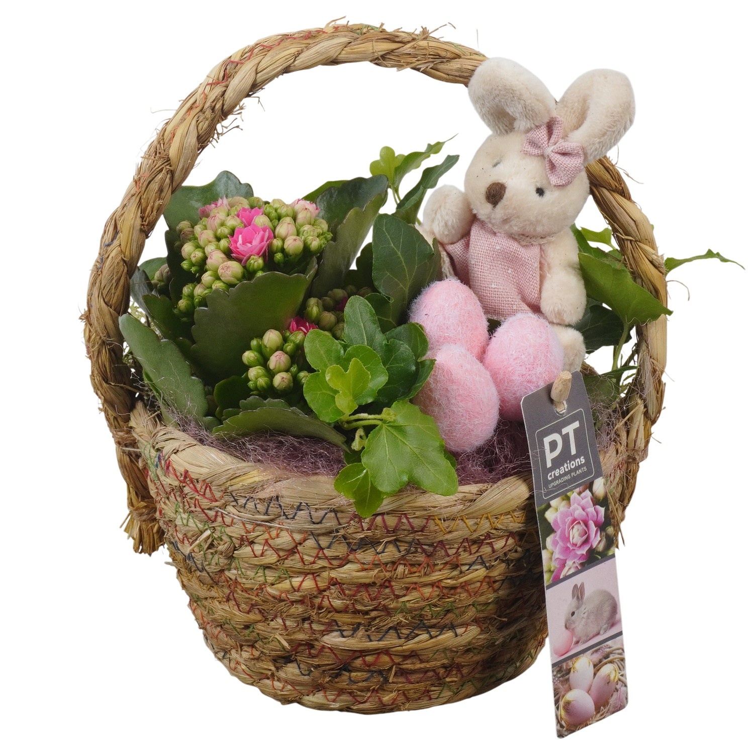 PTPB6540 Arrangement Easter in rieten mand, D 15