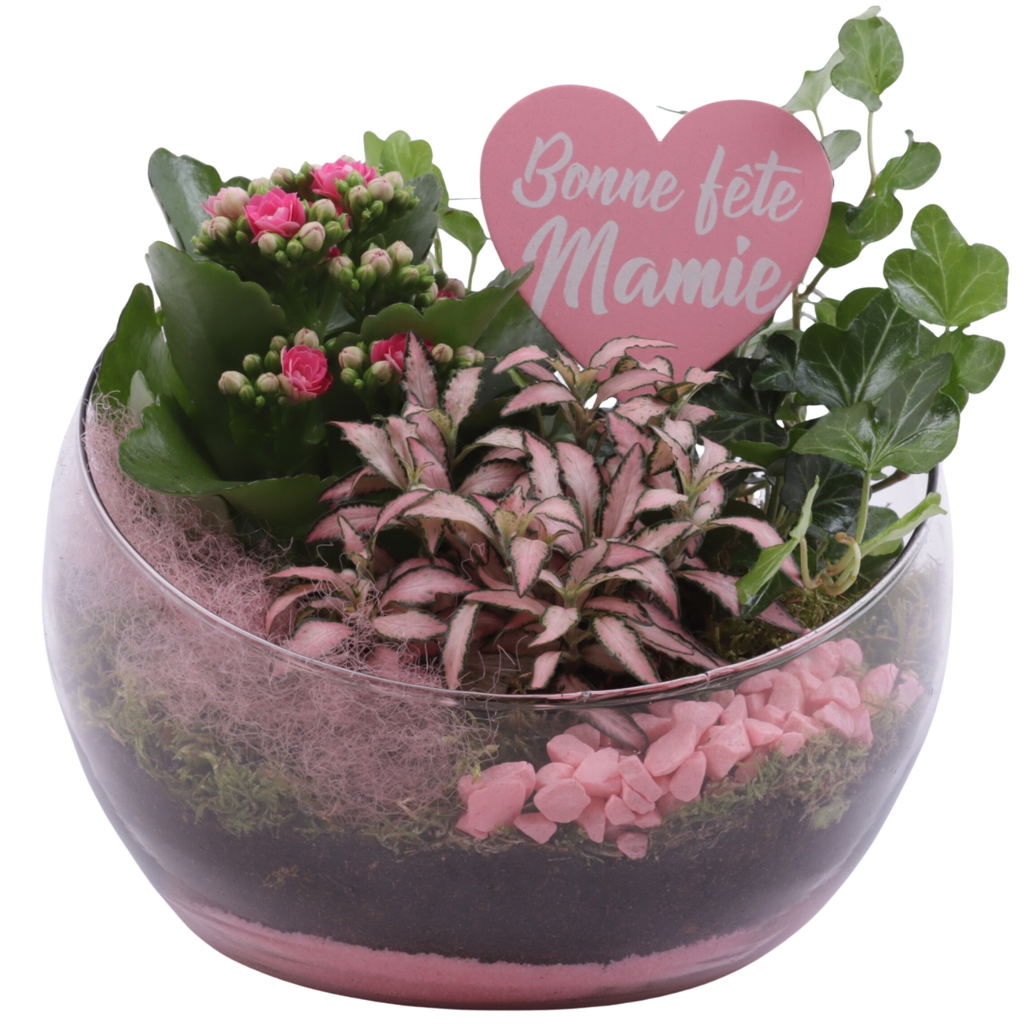 Grandmothers Day Arr. Indoor Glass Bowl Vase Ø20cm 3PP, D 20