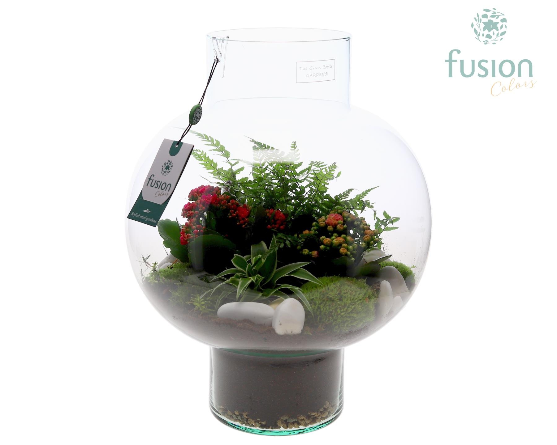 Green Bottle Laura Large met arrangement, D 31