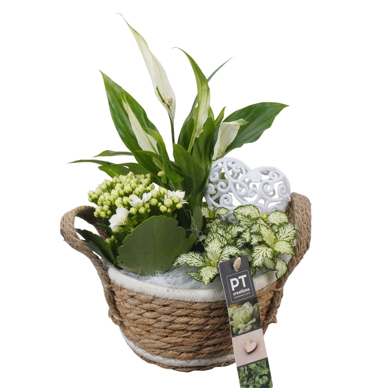 PTVMB2337 Arrangement Valentines-Mothersday in riet mand, D 15
