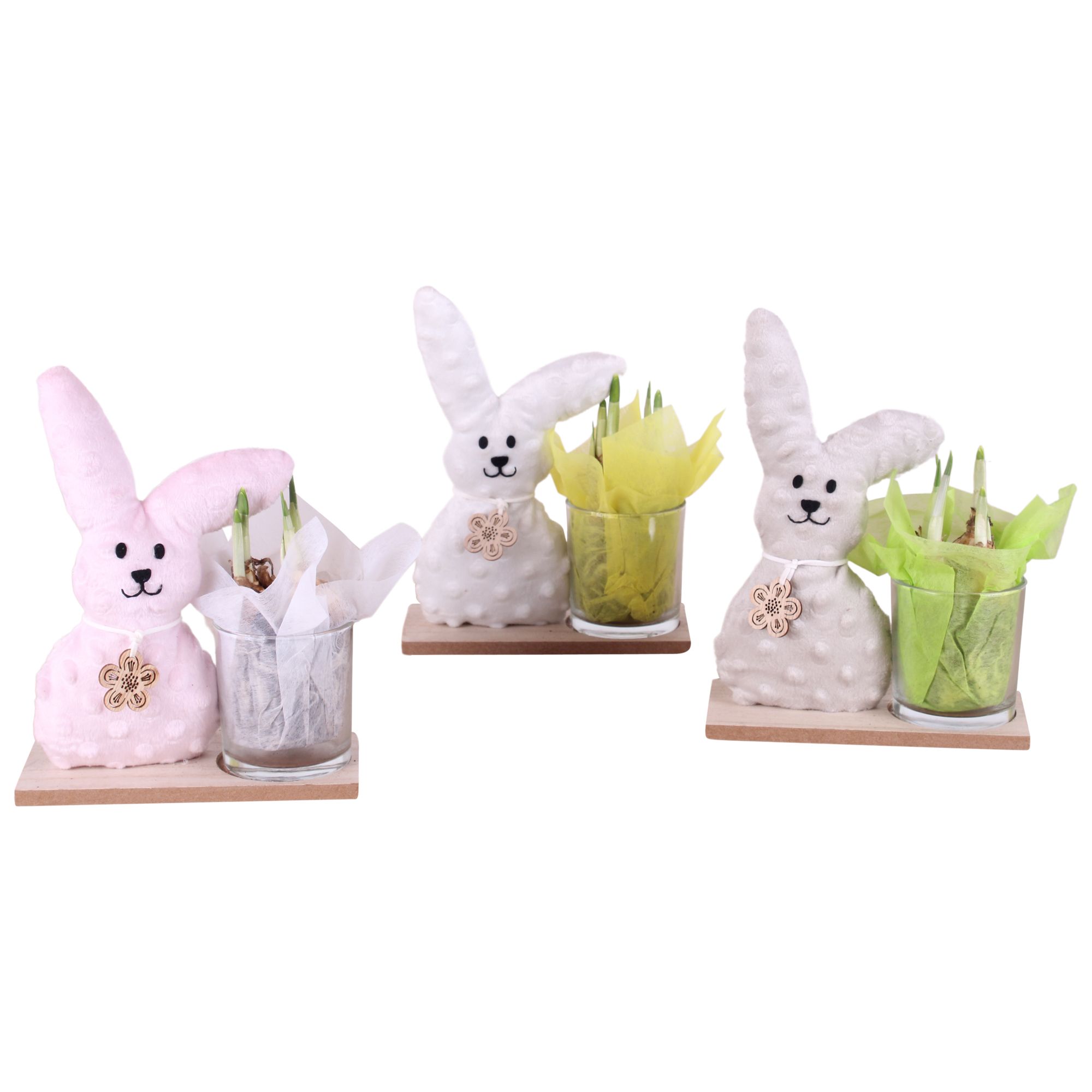 Easter Arr. Narcis Velvet Rabbit with Tea light Holder Ø19cm, D 19