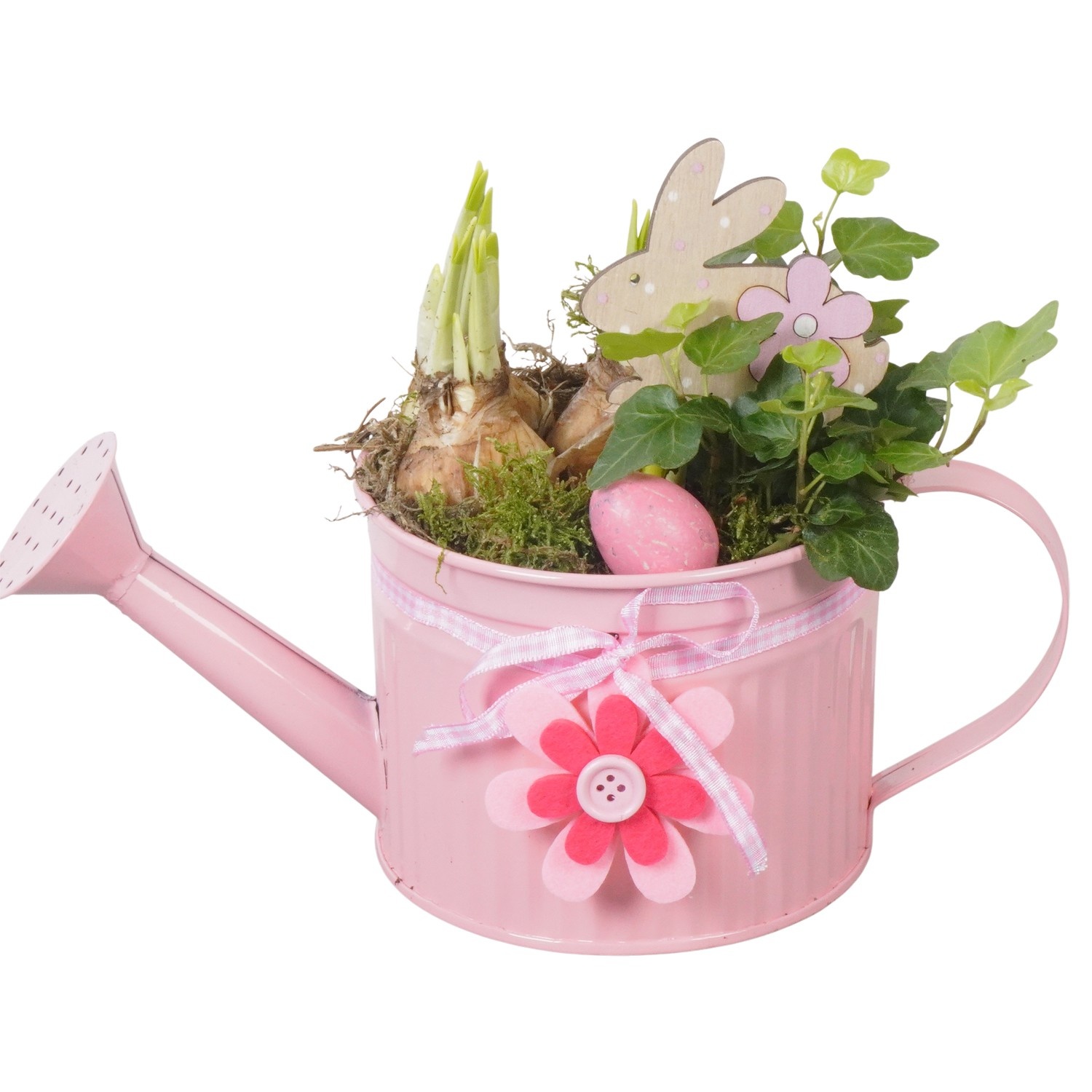 PTBMP5639 Arrangement Easter Bulbs Mix in zink gieter, D 12