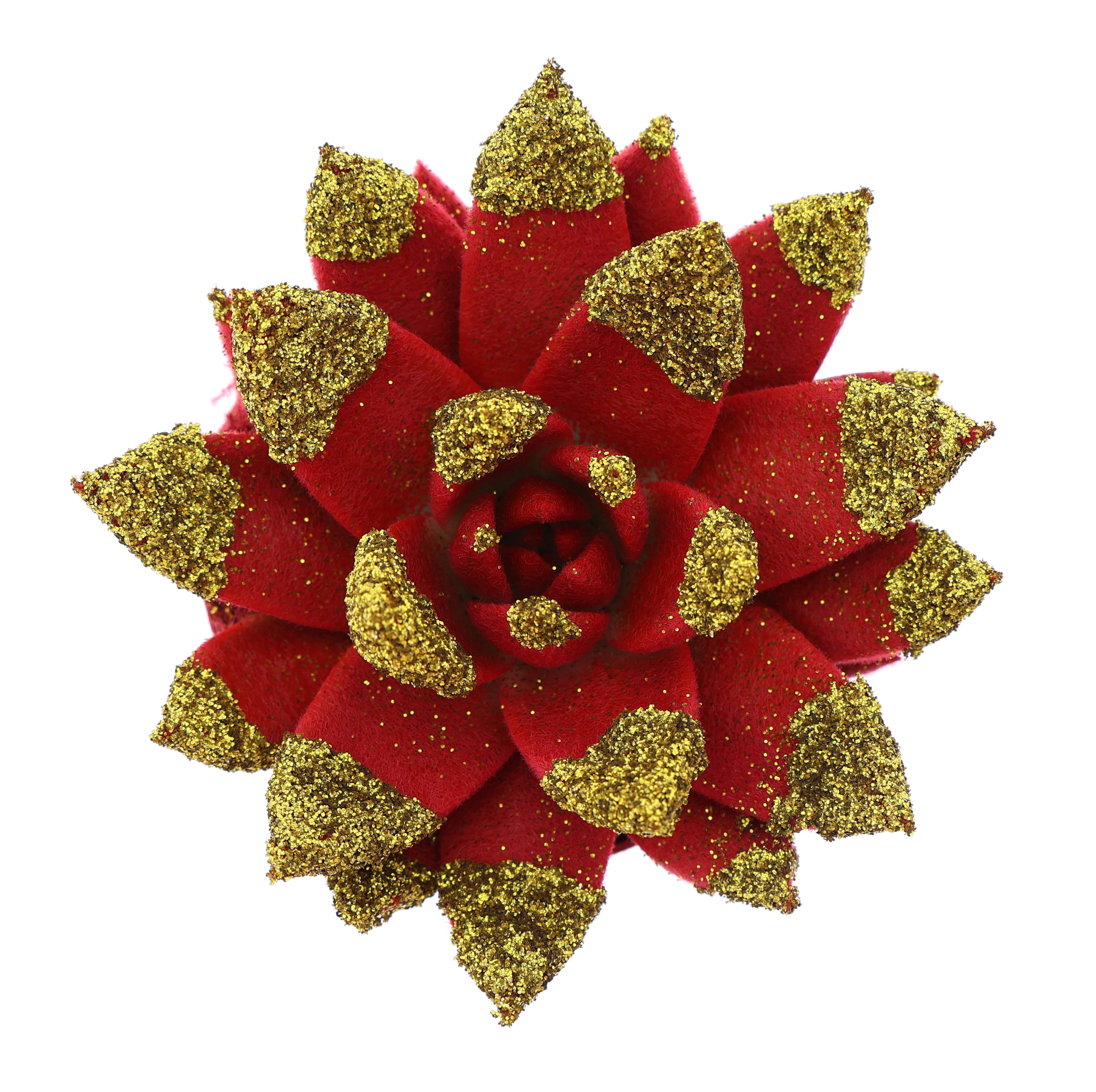 Velvet glittertips gold, D 8,5