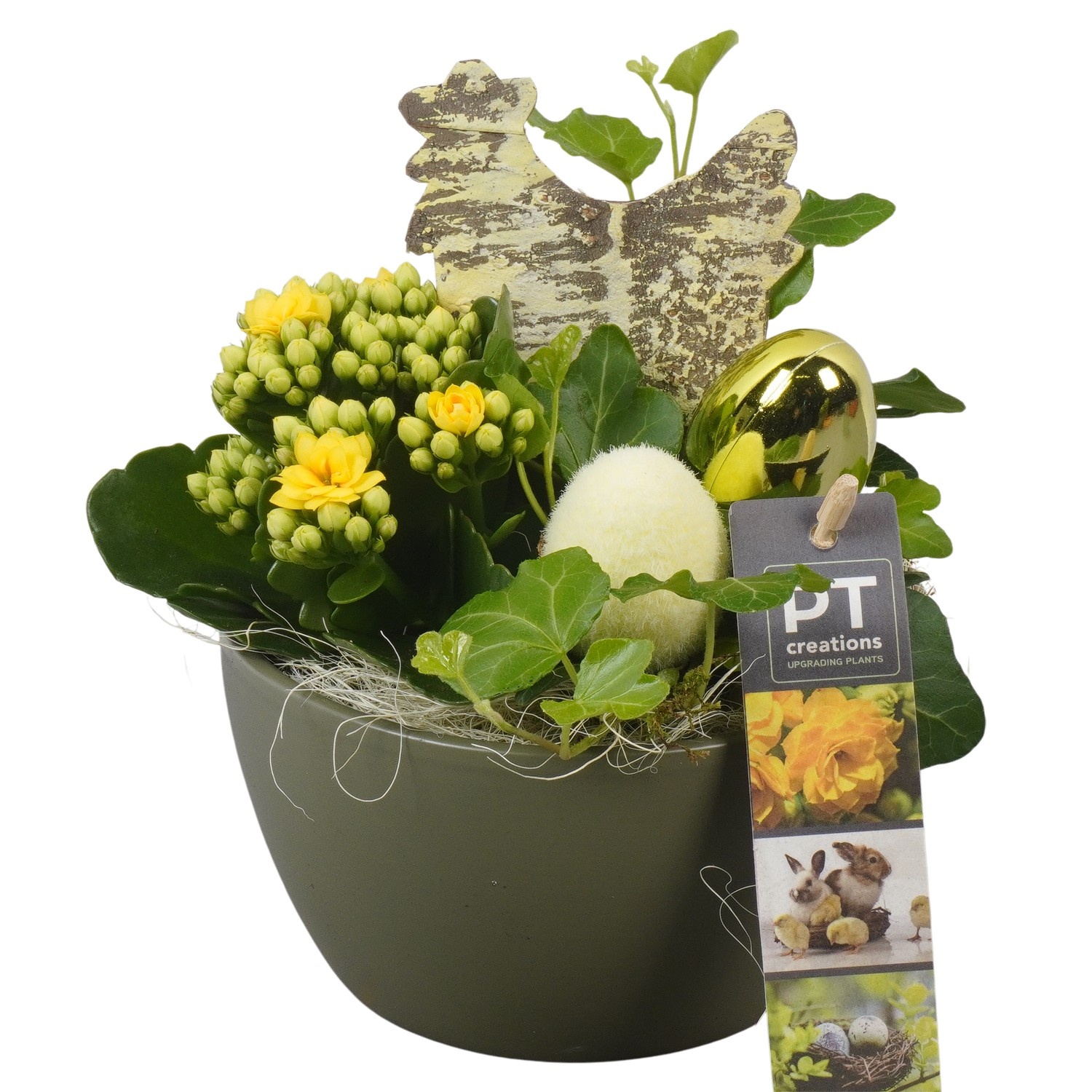 PTPB6514 Arrangement Easter in keramiek schaal, D 14