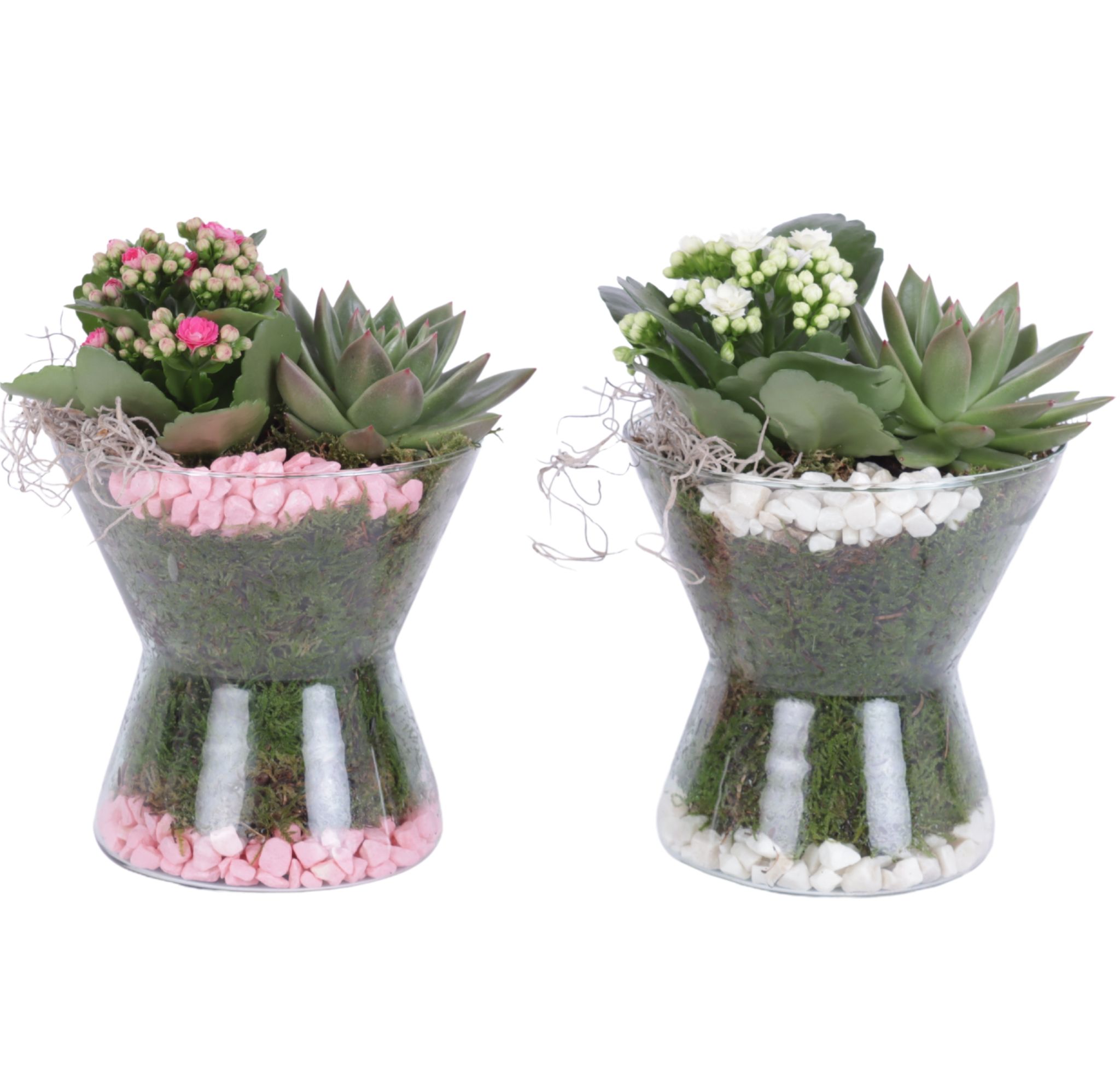 Yearround Arr. Indoor Glass Hourglass Ø16cm 2PP, D 16