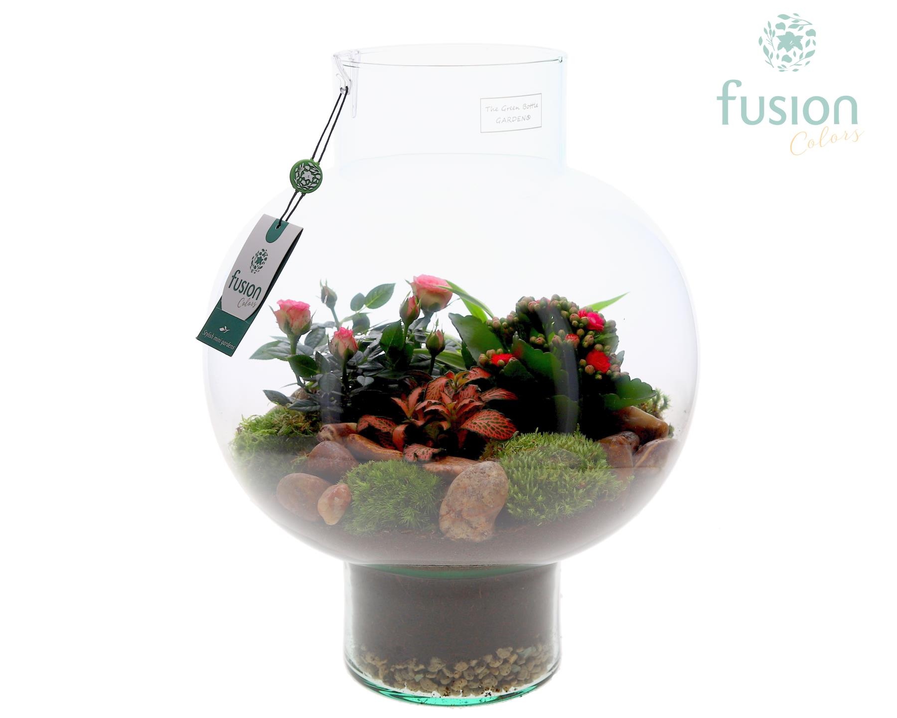 Green Bottle Laura Large met arrangement, D 31