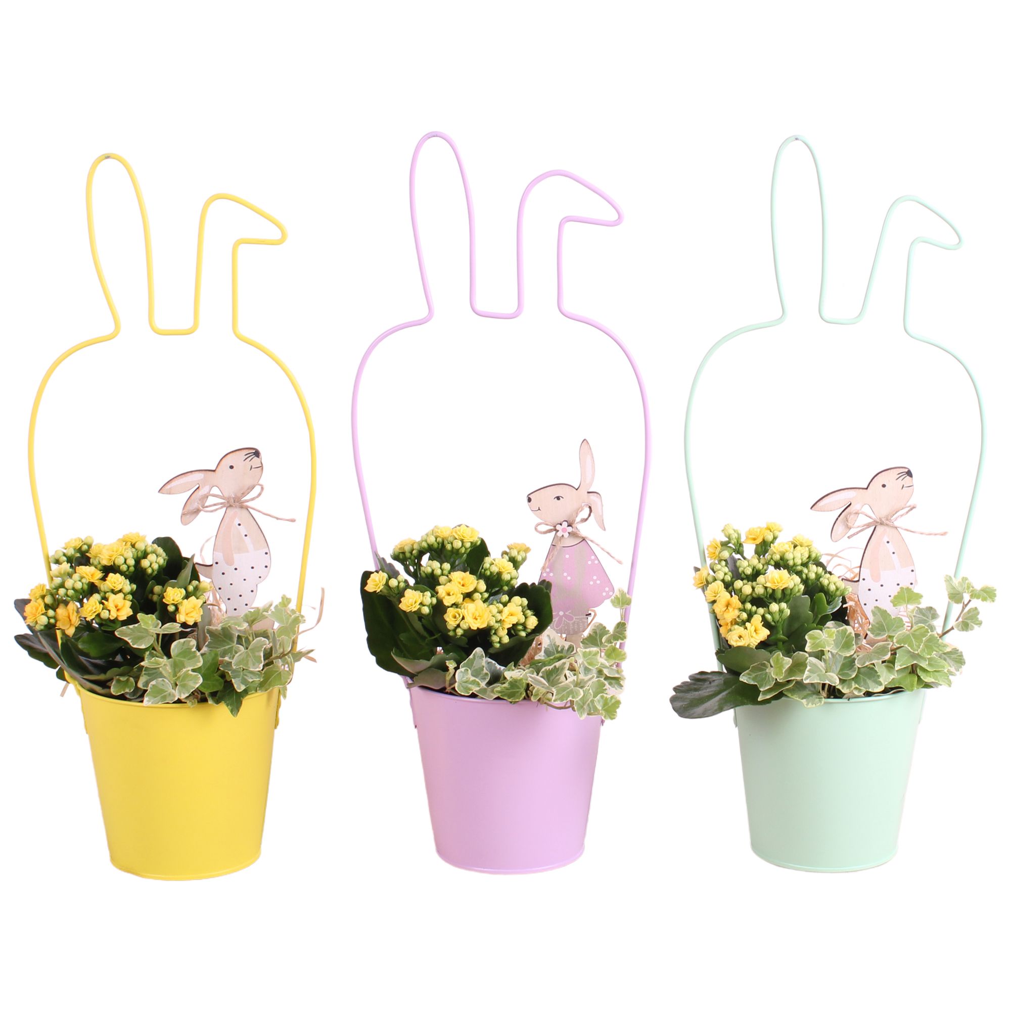 Easter Arr. Indoor Metal Rabbit Frame Ø16cm 2PP, D 16