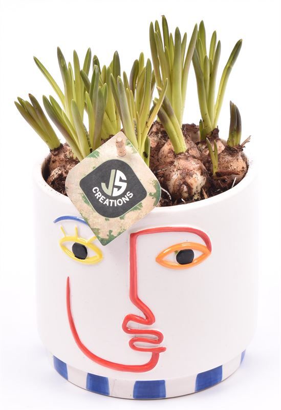 Keramiek face pot 14cm, D 14