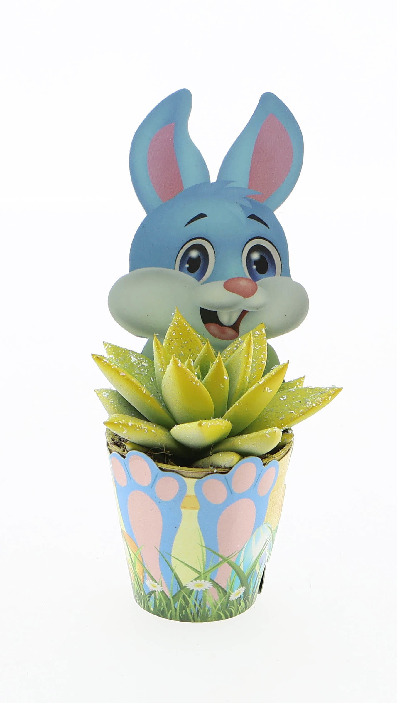 Potcover paashaas easter multi glitter, D 5,5