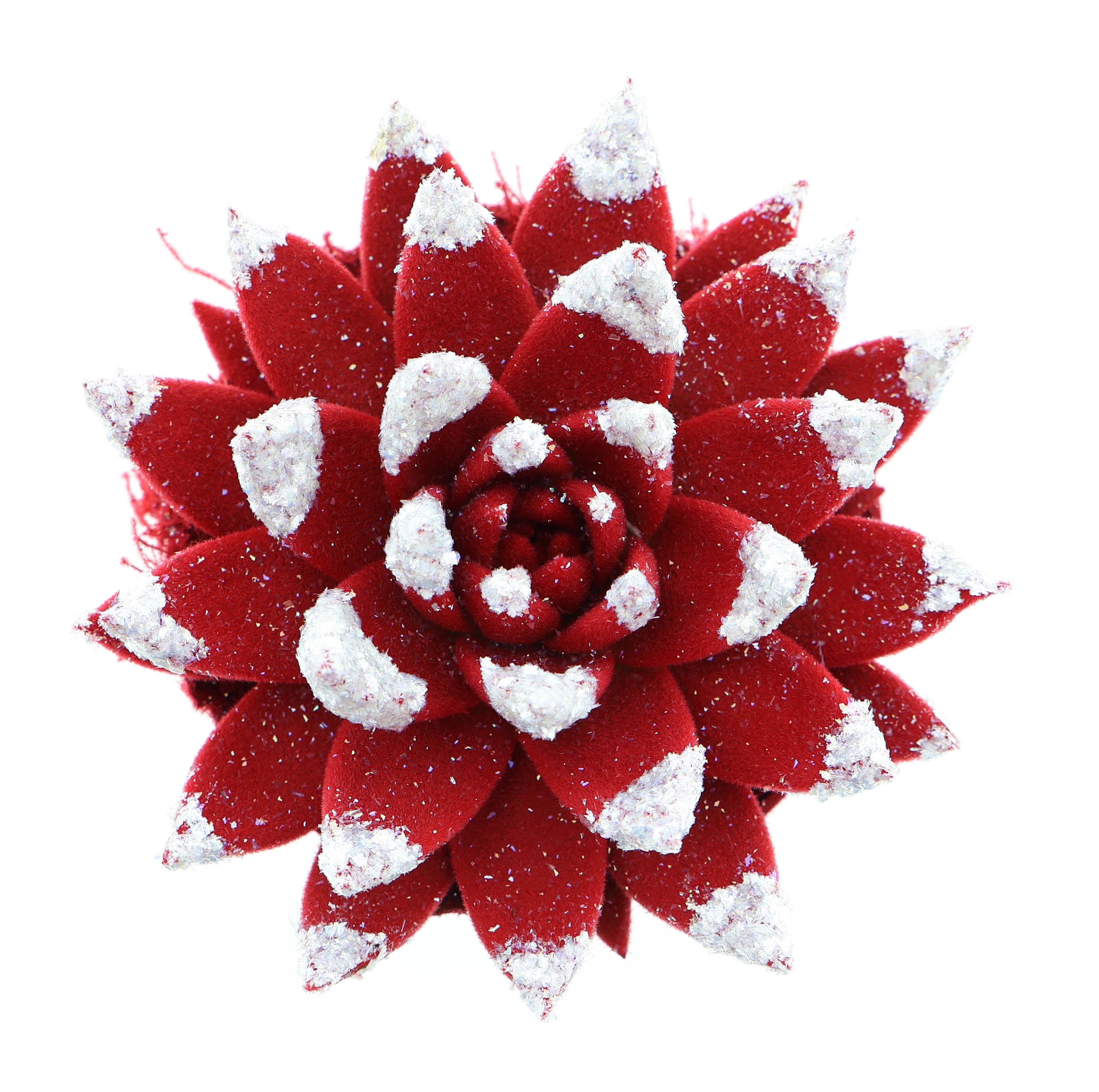 Velvet glittertips White, D 12