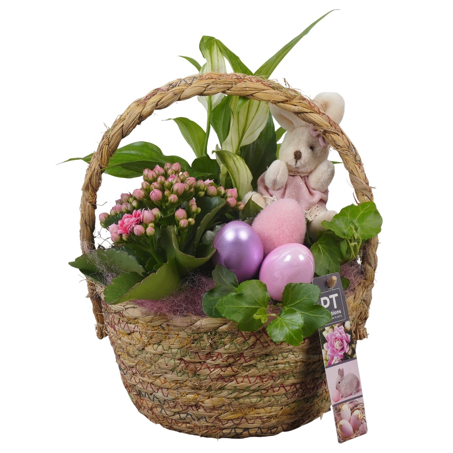 PTPB6543 Arrangement Easter in rieten mand, D 18