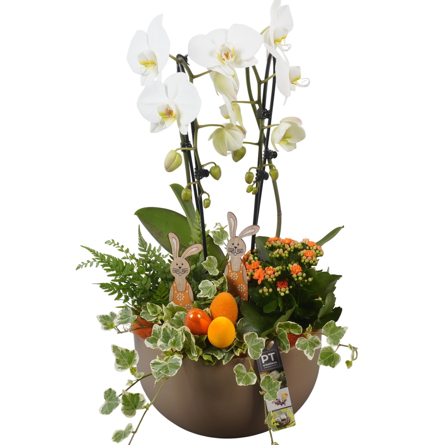 PTPB6531 Arrangement Easter in keramiek schaal, D 26