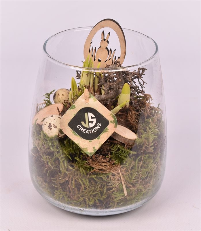 Glas vaas D12/15 hoog 17, D 14