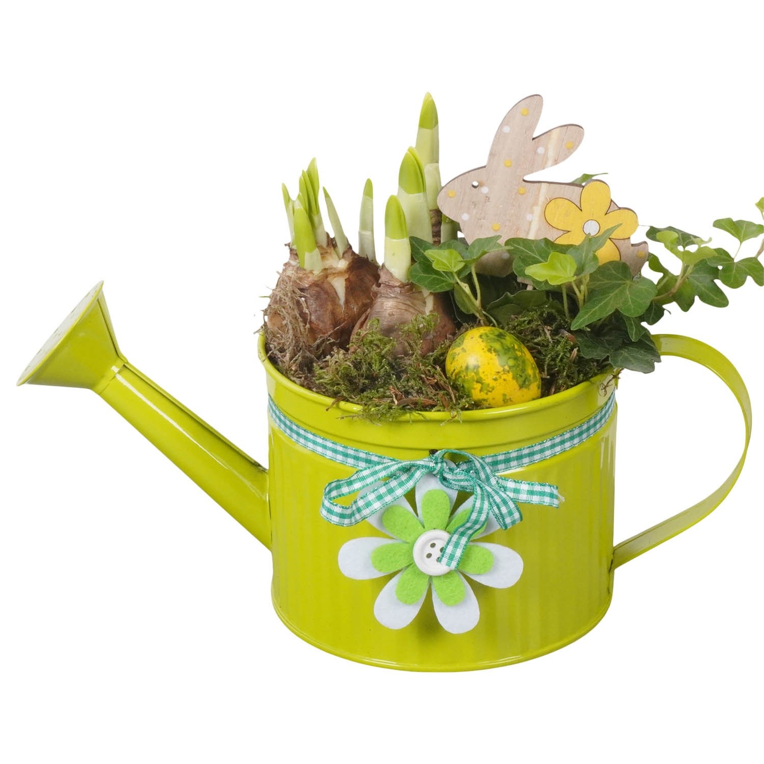 PTBMP5638 Arrangement Easter Bulbs Mix in zink gieter, D 12
