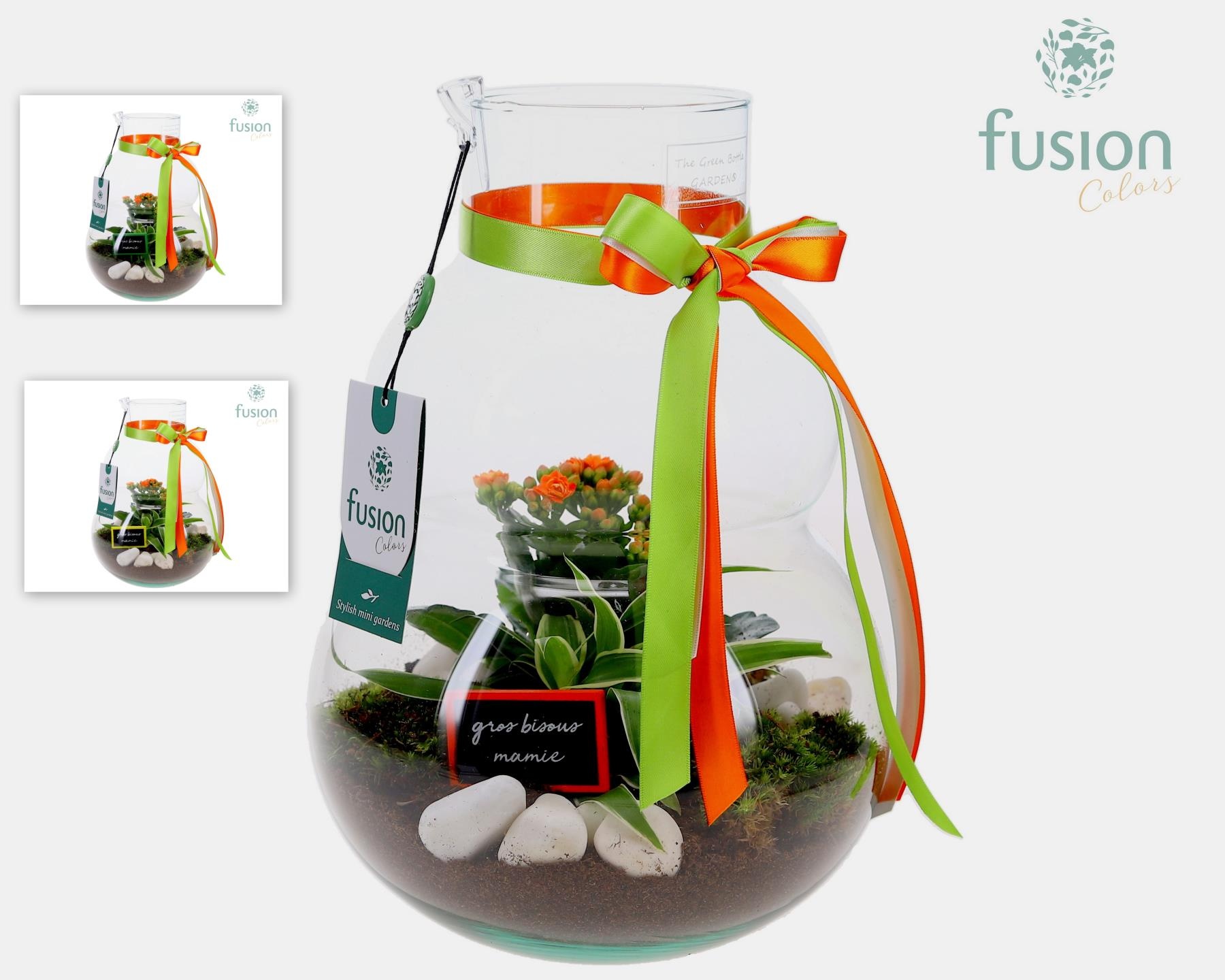 Green Bottle Olaf Medium met Grootmoederdag arrangement, D 21