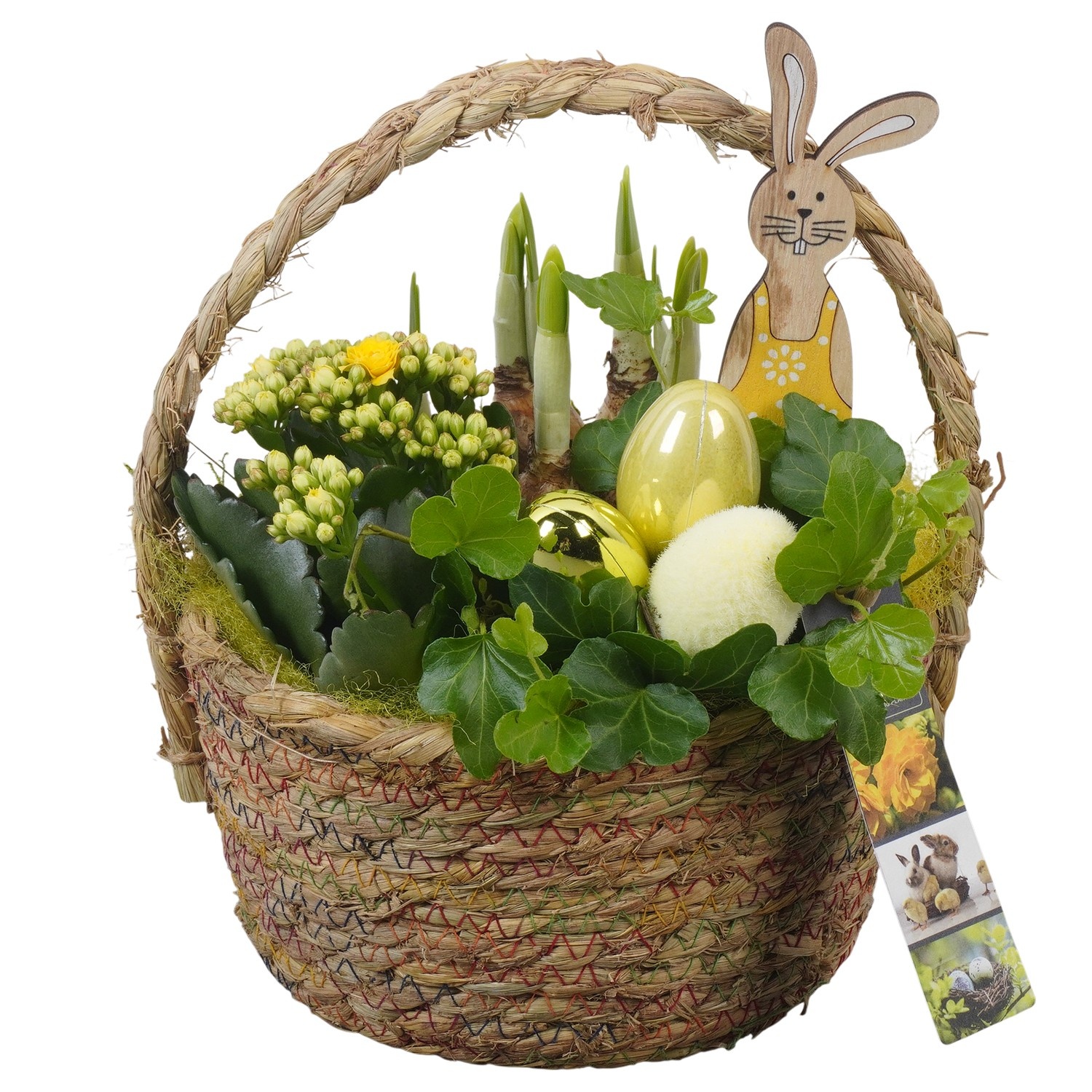 PTPB6541 Arrangement Easter in rieten mand, D 18