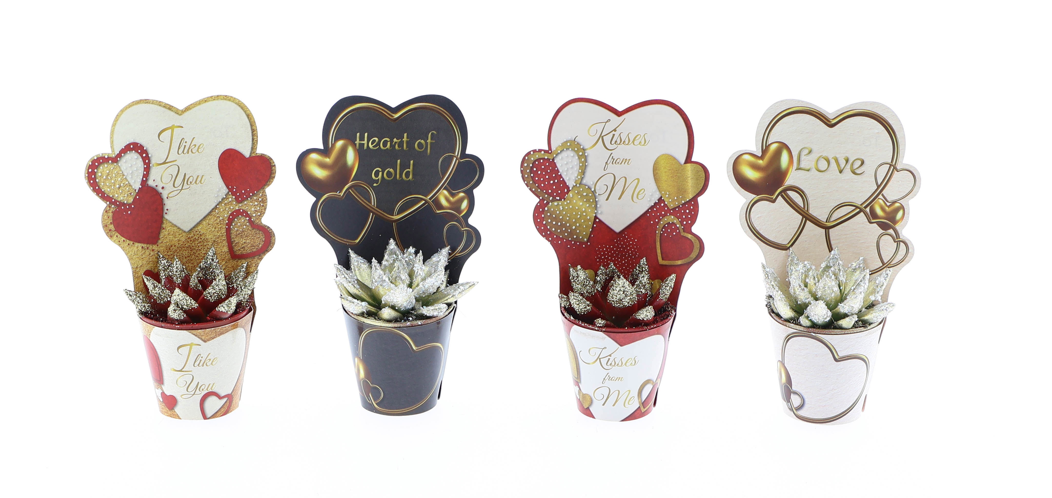 Potcover love mix glitter tip, D 5,5