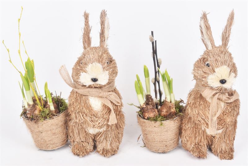 Stro konijn 19x10cm, D 18