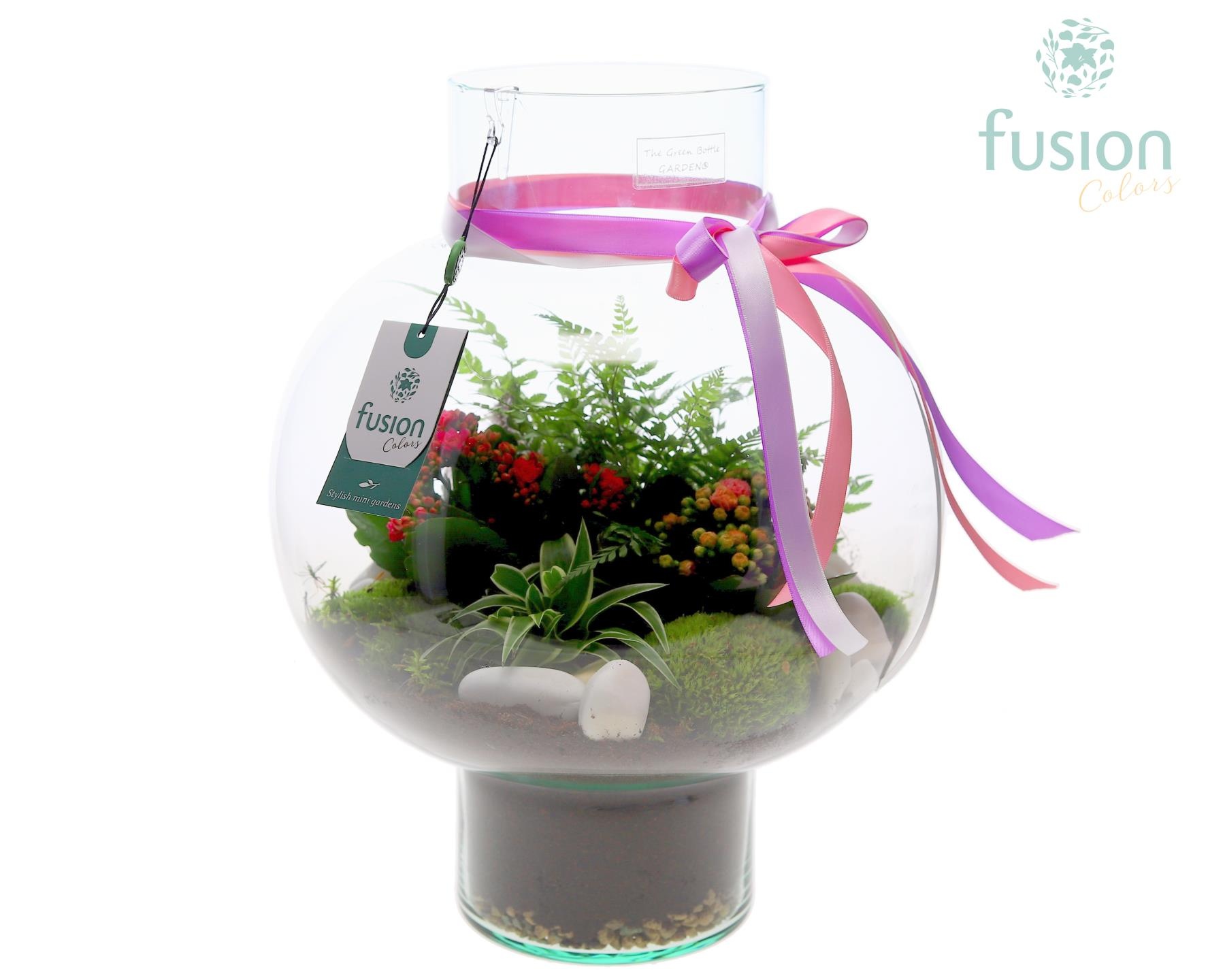 Green Bottle Laura Large met arrangement, D 31