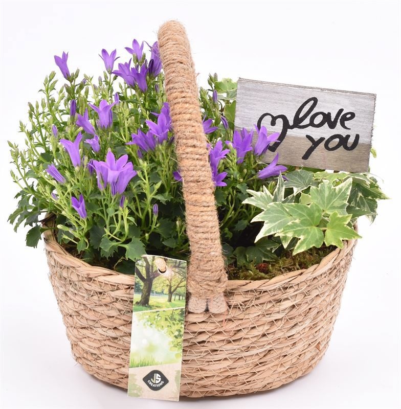 Jute hengselmand 18x14cm, D 18