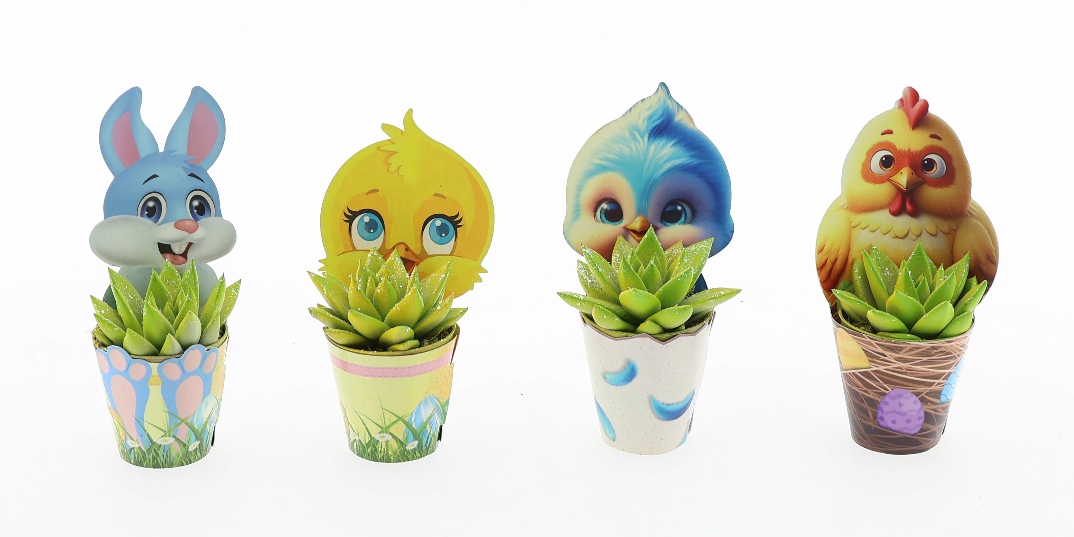 Potcover paasmix easter multi glitter, D 5,5