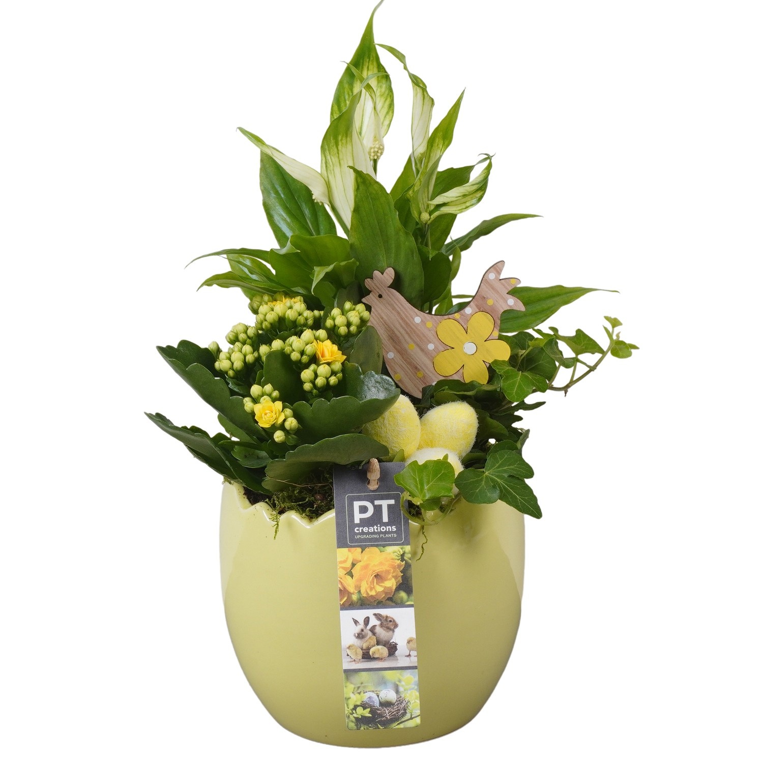 PTPB6493 Arrangement Easter in keramiek ei, D 14