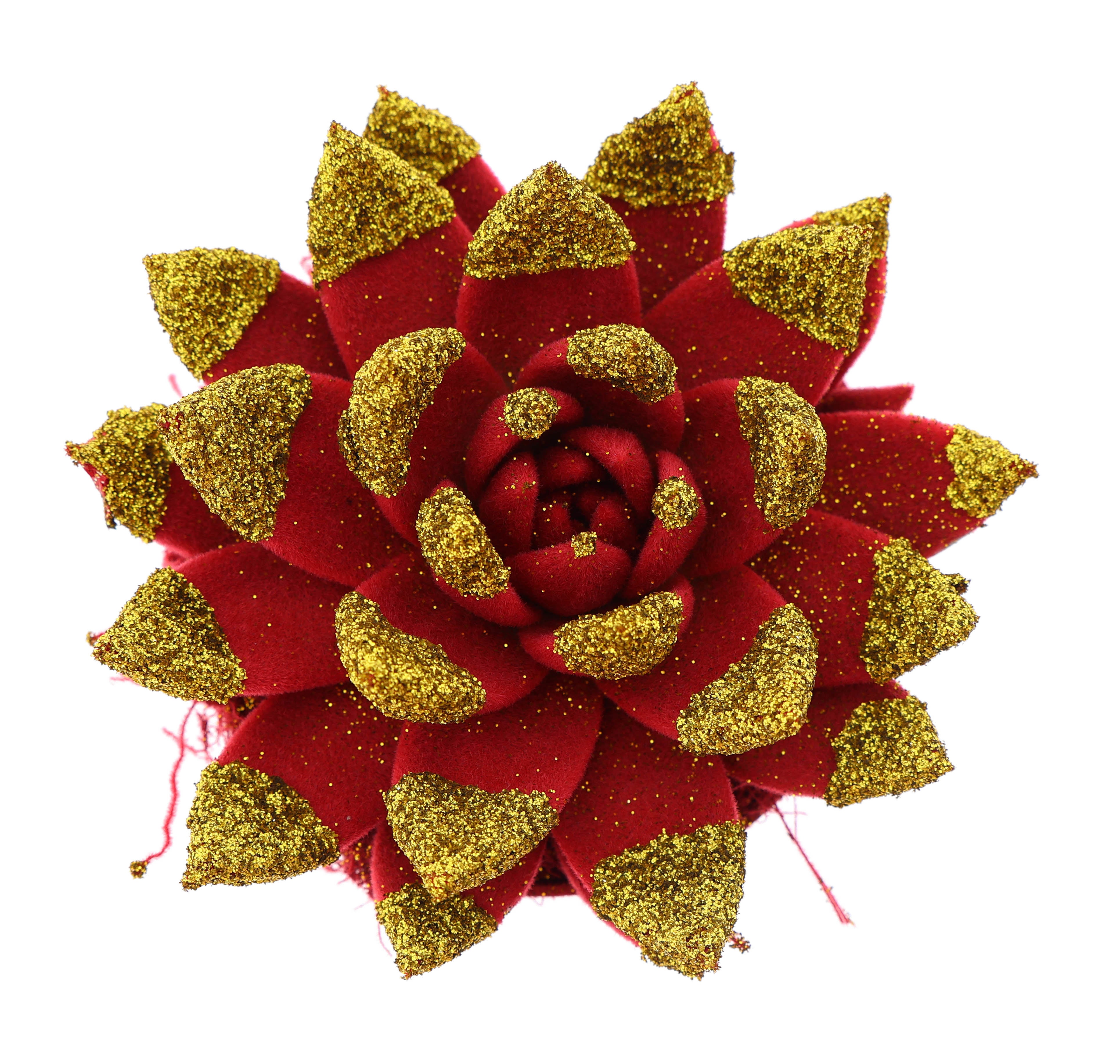 Velvet glittertips gold, D 12