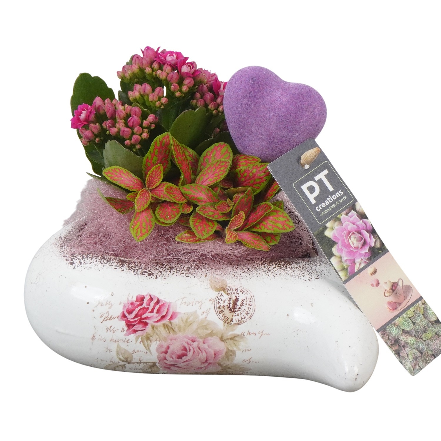 PTVMB2273 Arrangement Valentines-Mothersday in keramiek hart, D 17