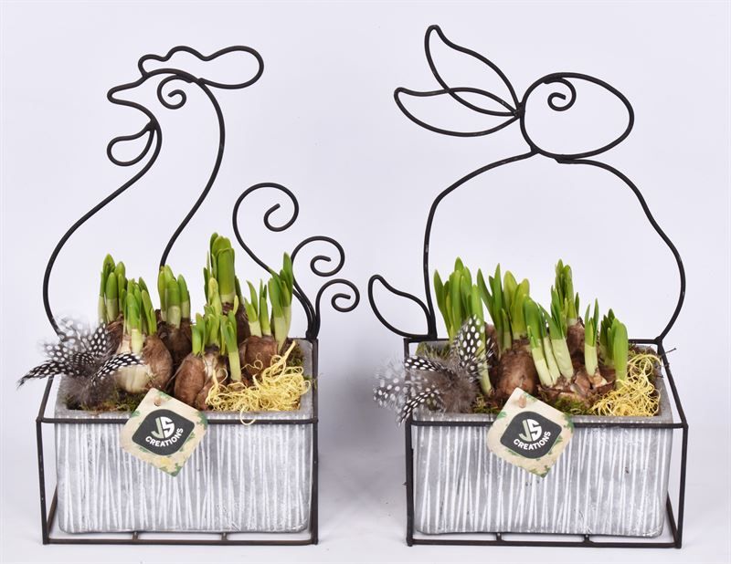 Metalen kip 18x13cm, D 18