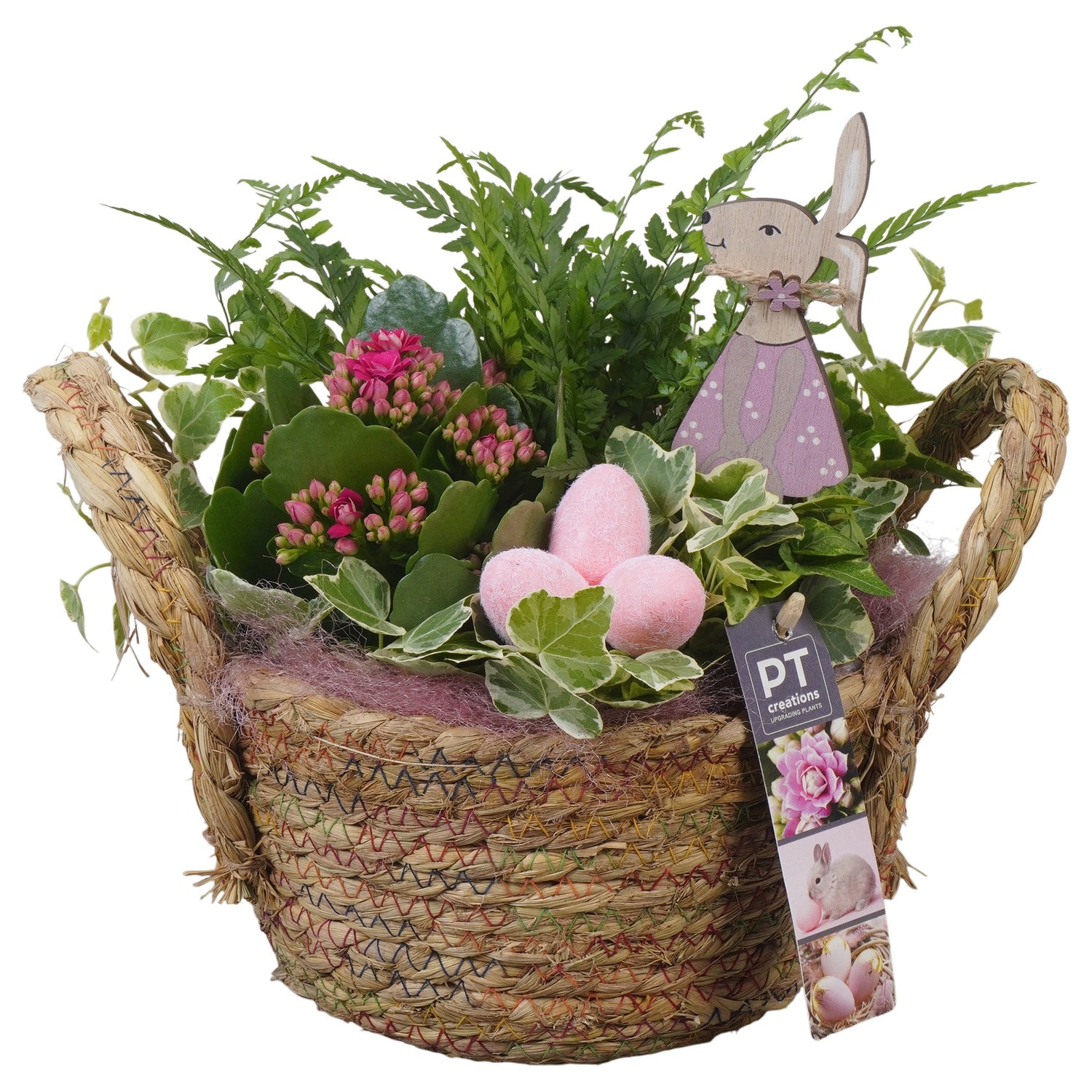 PTPB6552 Arrangement Easter in rieten mand, D 18