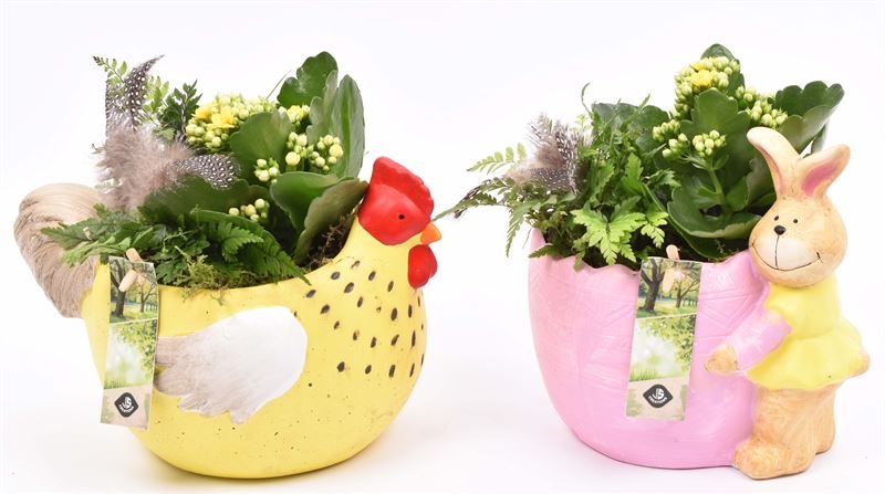 Keramiek paasmix 13/20cm, D 20