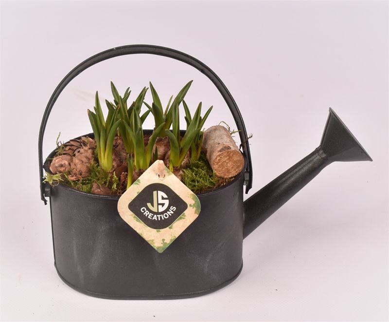 Zink gieter grijs 23x11cm, D 15