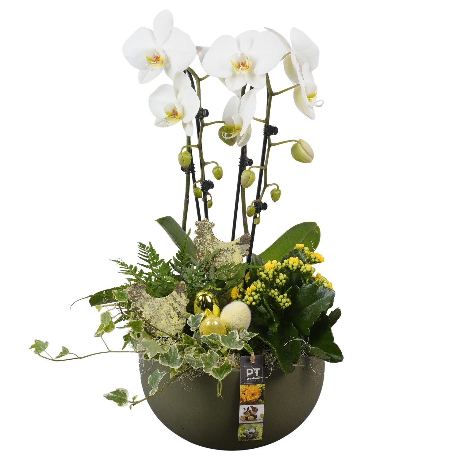 PTPB6519 Arrangement Easter in keramiek schaal, D 26