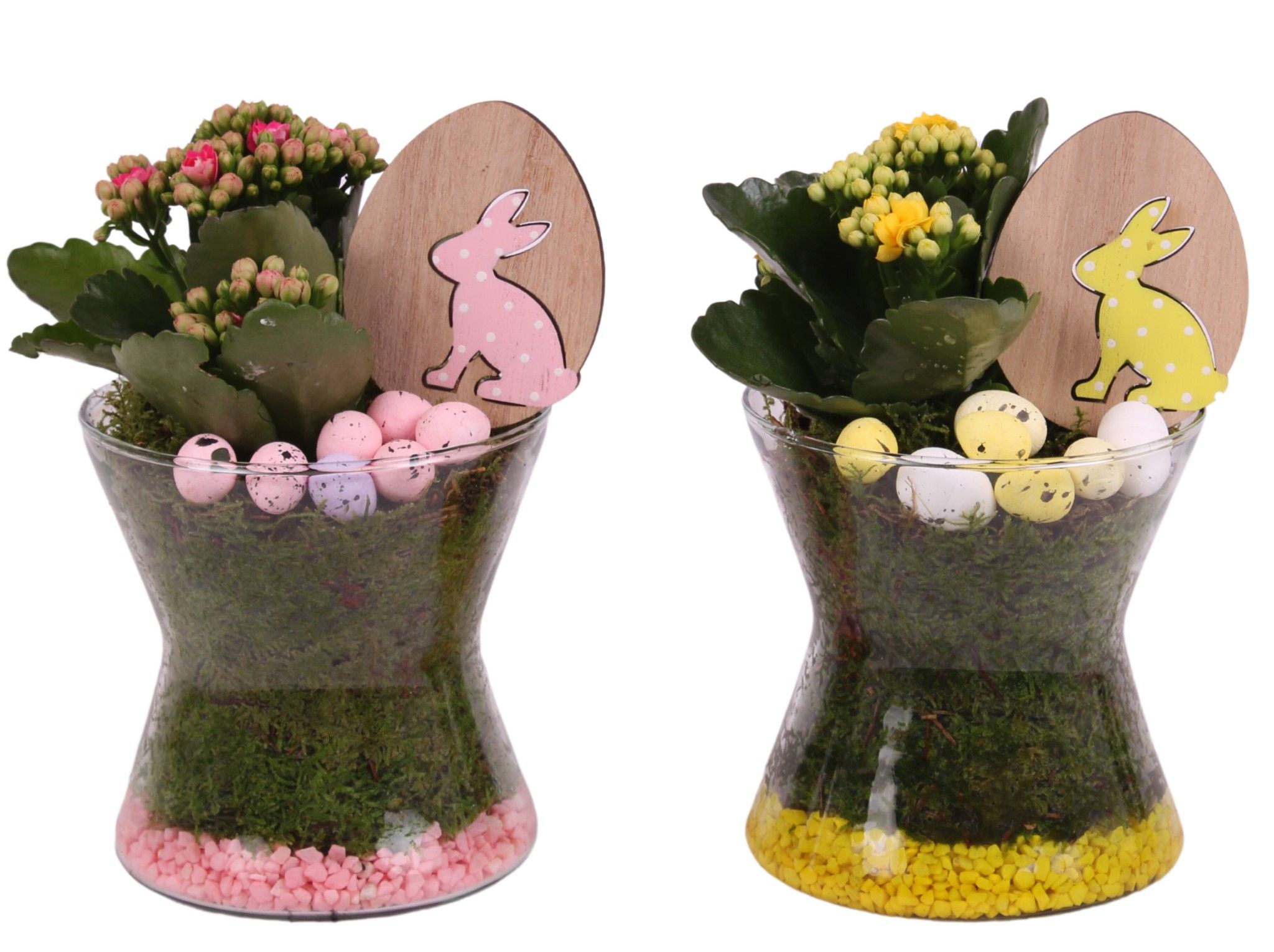 Easter Arr. Indoor Glass Hourglass Ø13cm 1PP, D 13