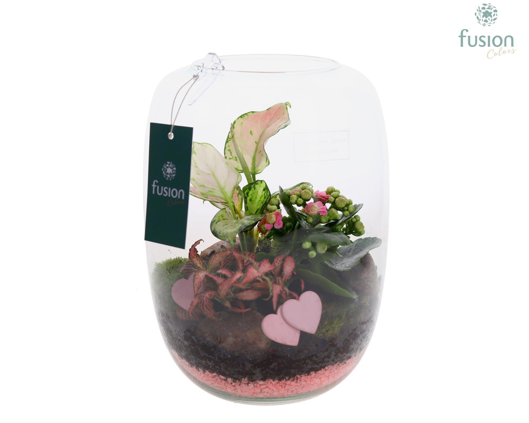 Green Bottle Isabella Large Love met arrangement, D 19