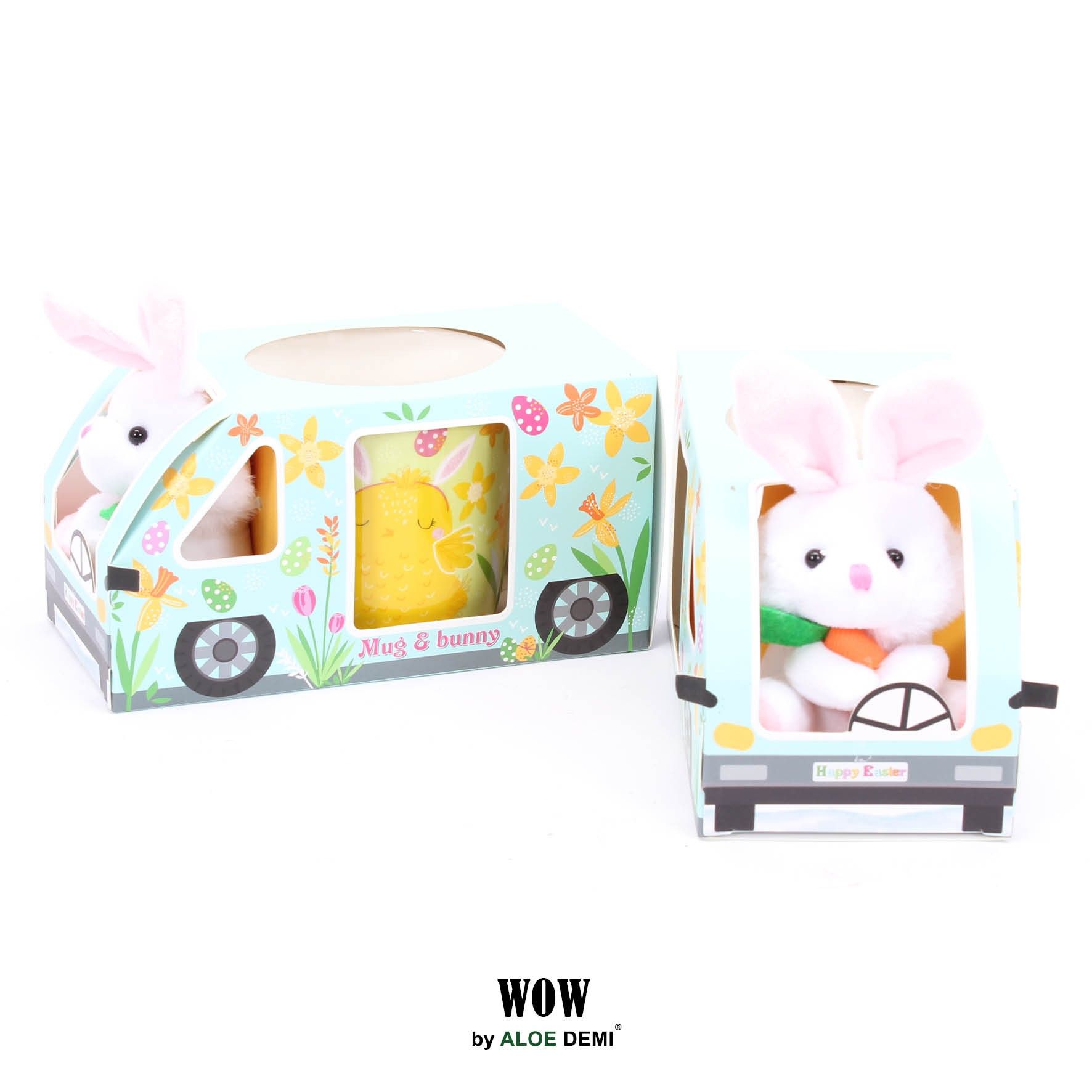 WOW Mug and bunny giftbox, D 10