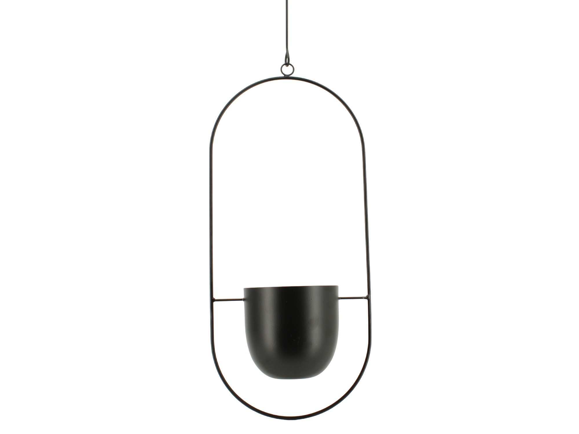 H0038: Hardwaress Metal pot hangend, D 14