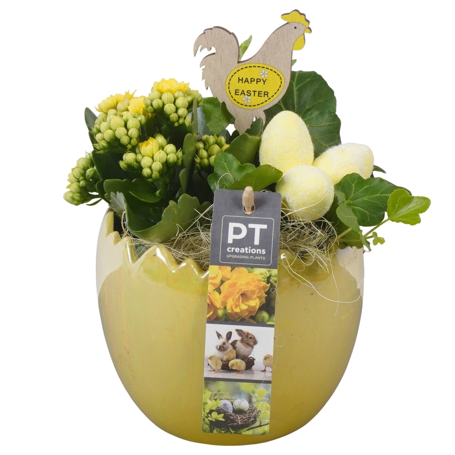 PTPB6481 Arrangement Easter in keramiek ei, D 13