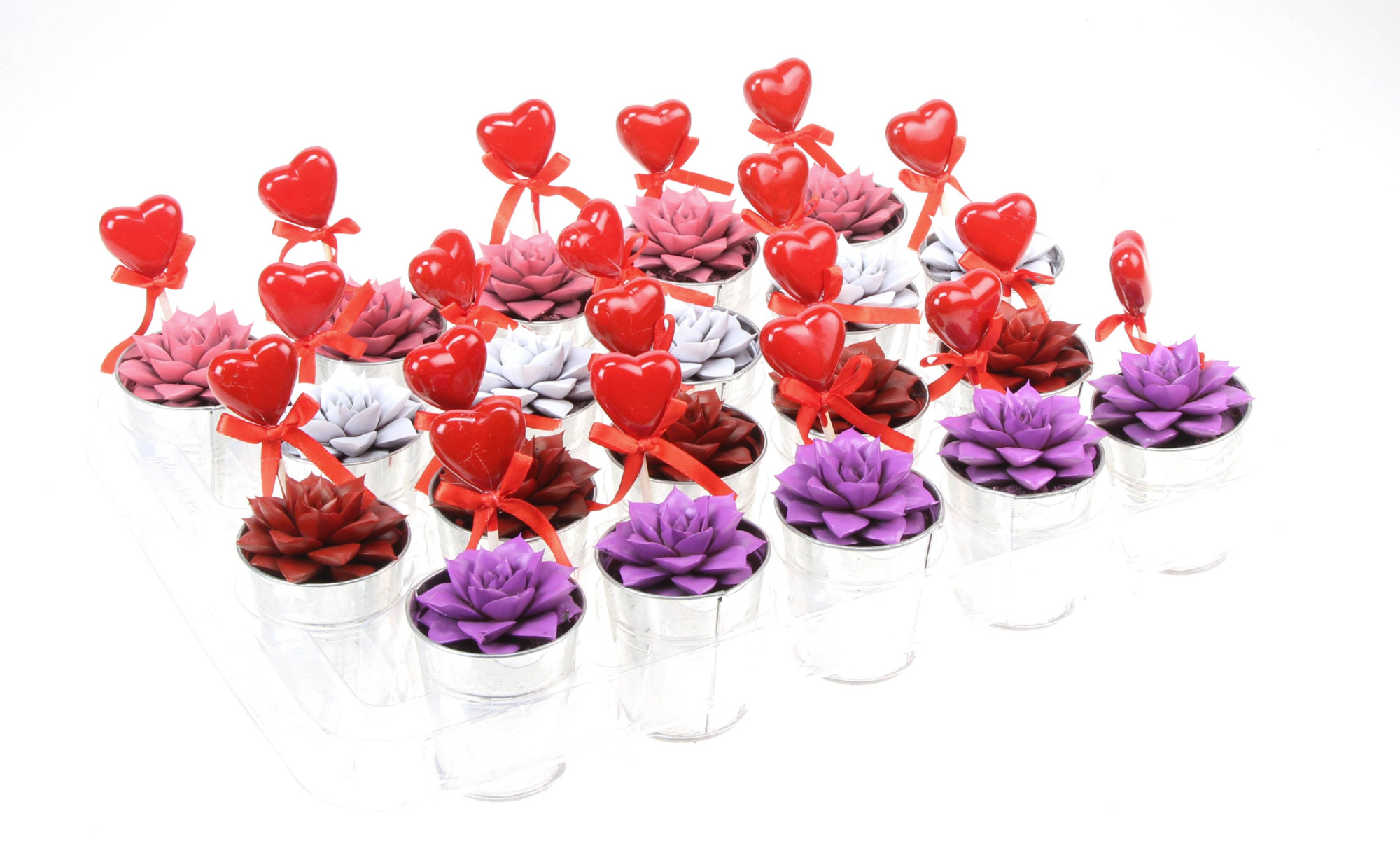 Zink purper rainbow + hartje, D 5,5