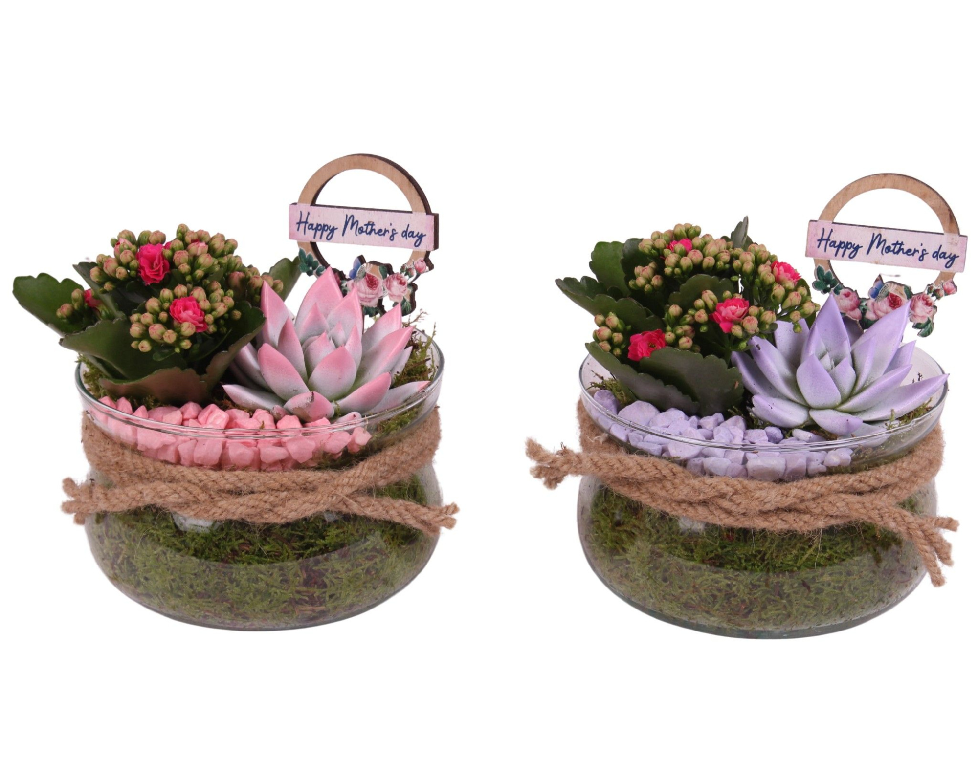 Mothersday Arr. Indoor Glass Bowl Ø16cm 2PP, D 16