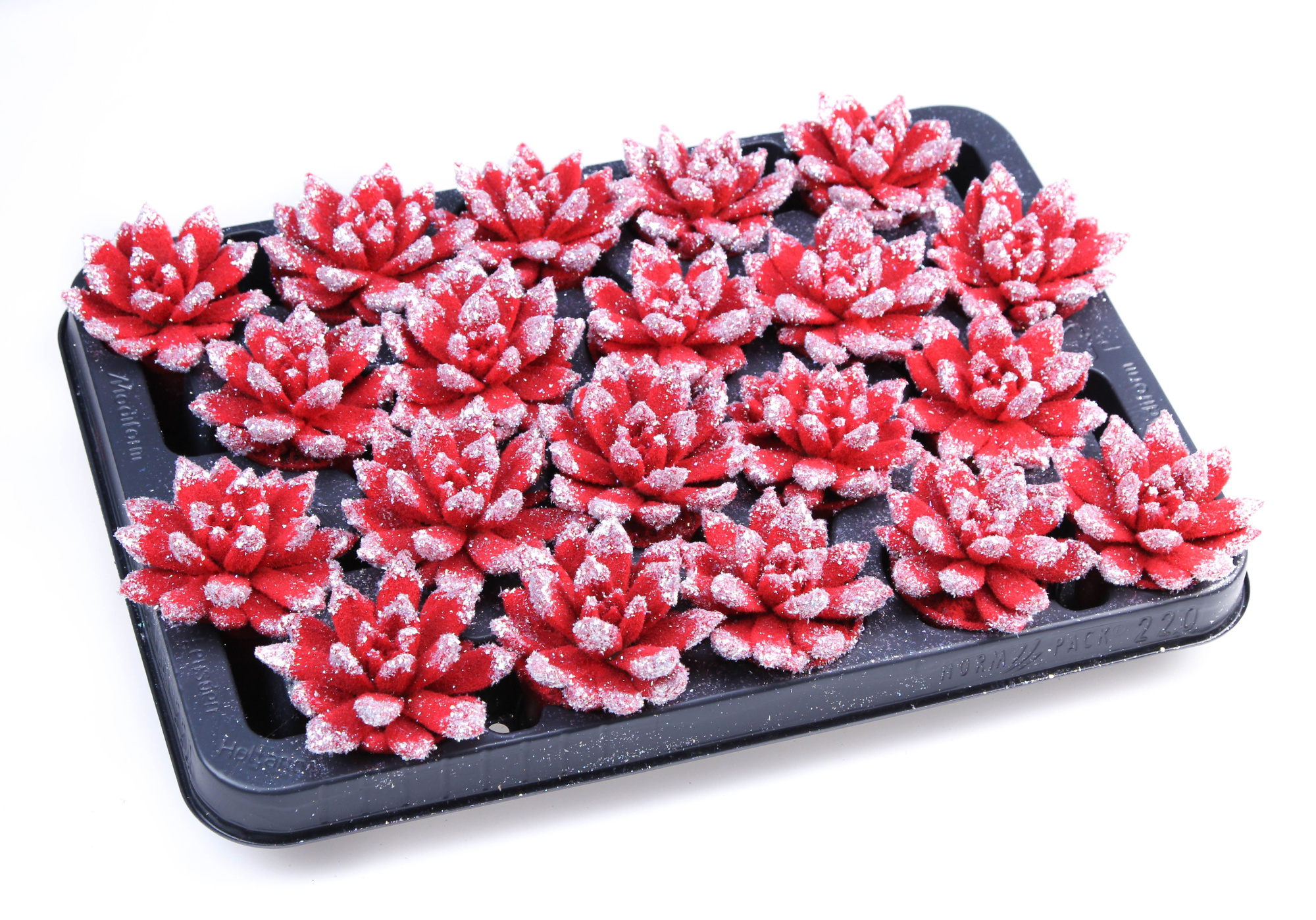 Velvet glittertips White, D 5,5