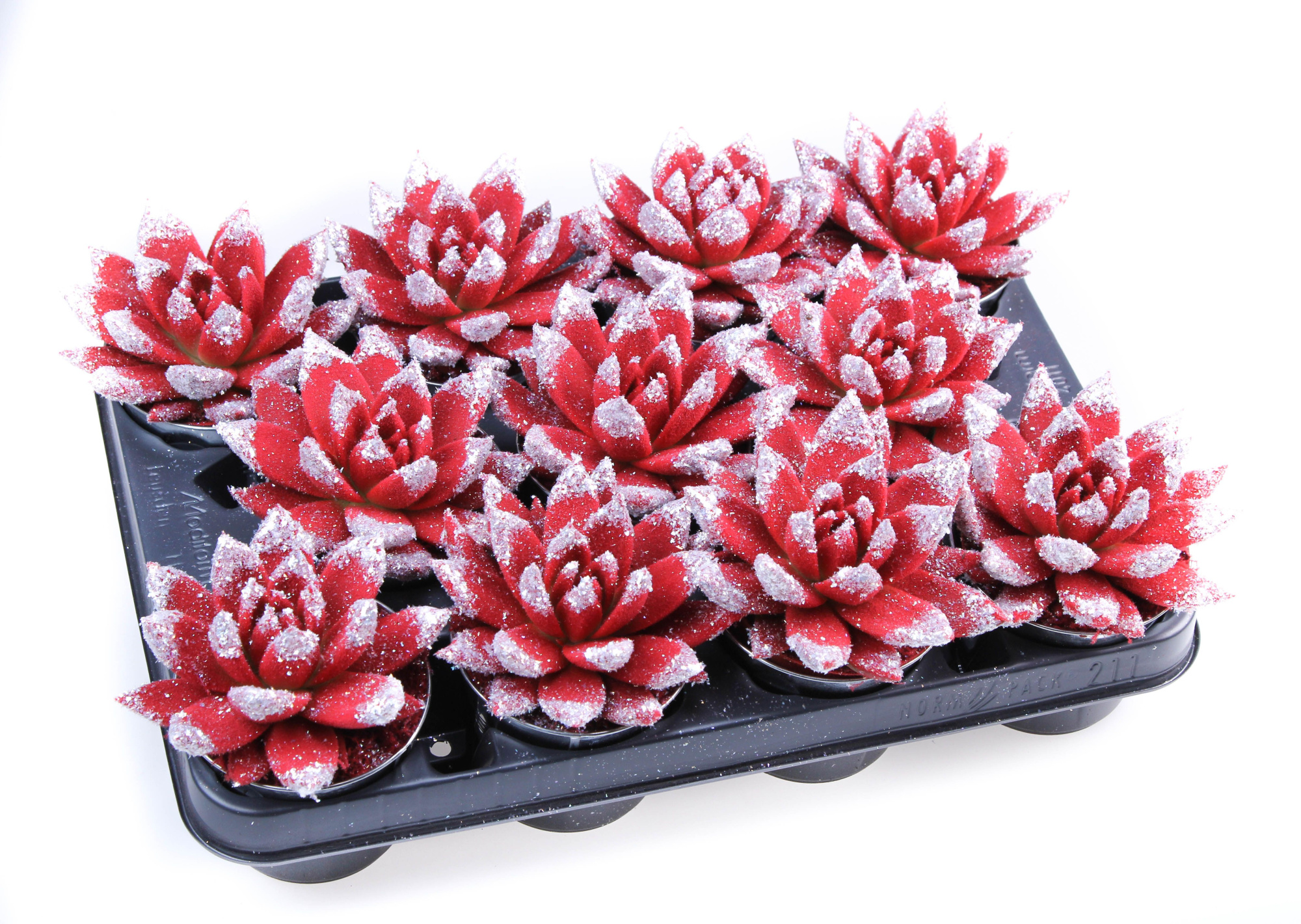 Velvet glittertips White zink, D 8,5