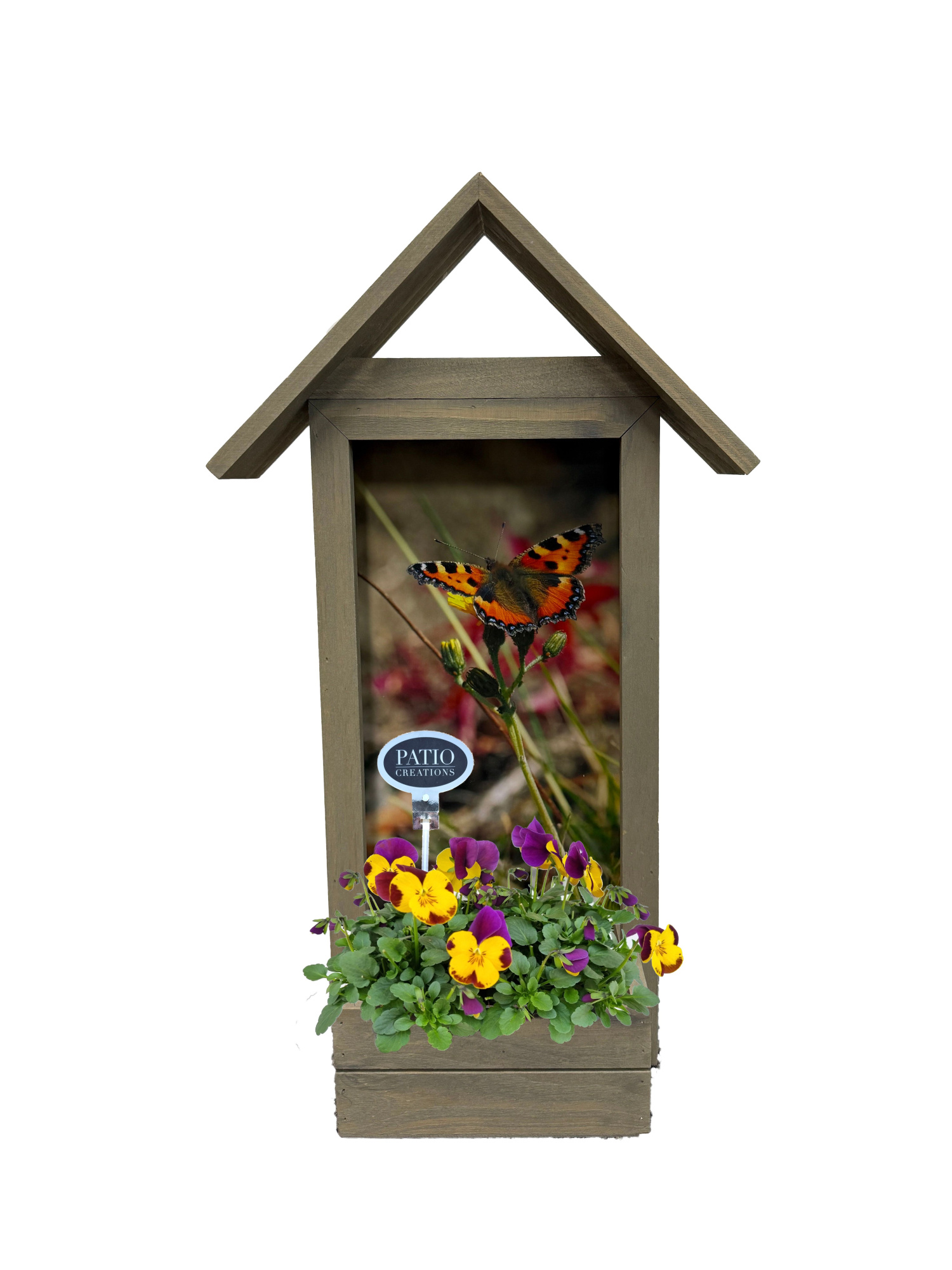 V804B-9001 Viola plantenbak schilderij vlinder, D 24