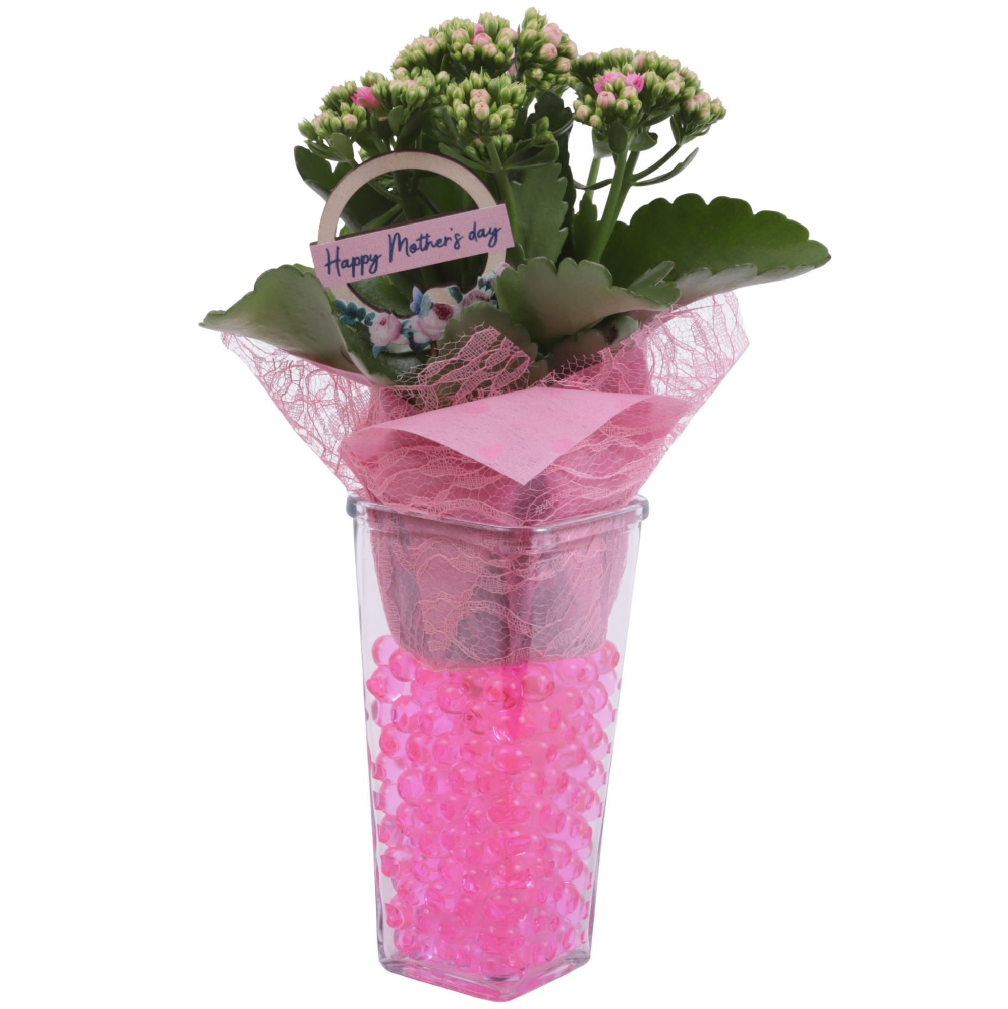 Mothersday Arr. Indoor Glass Square Ø09cm 1PP, D 9